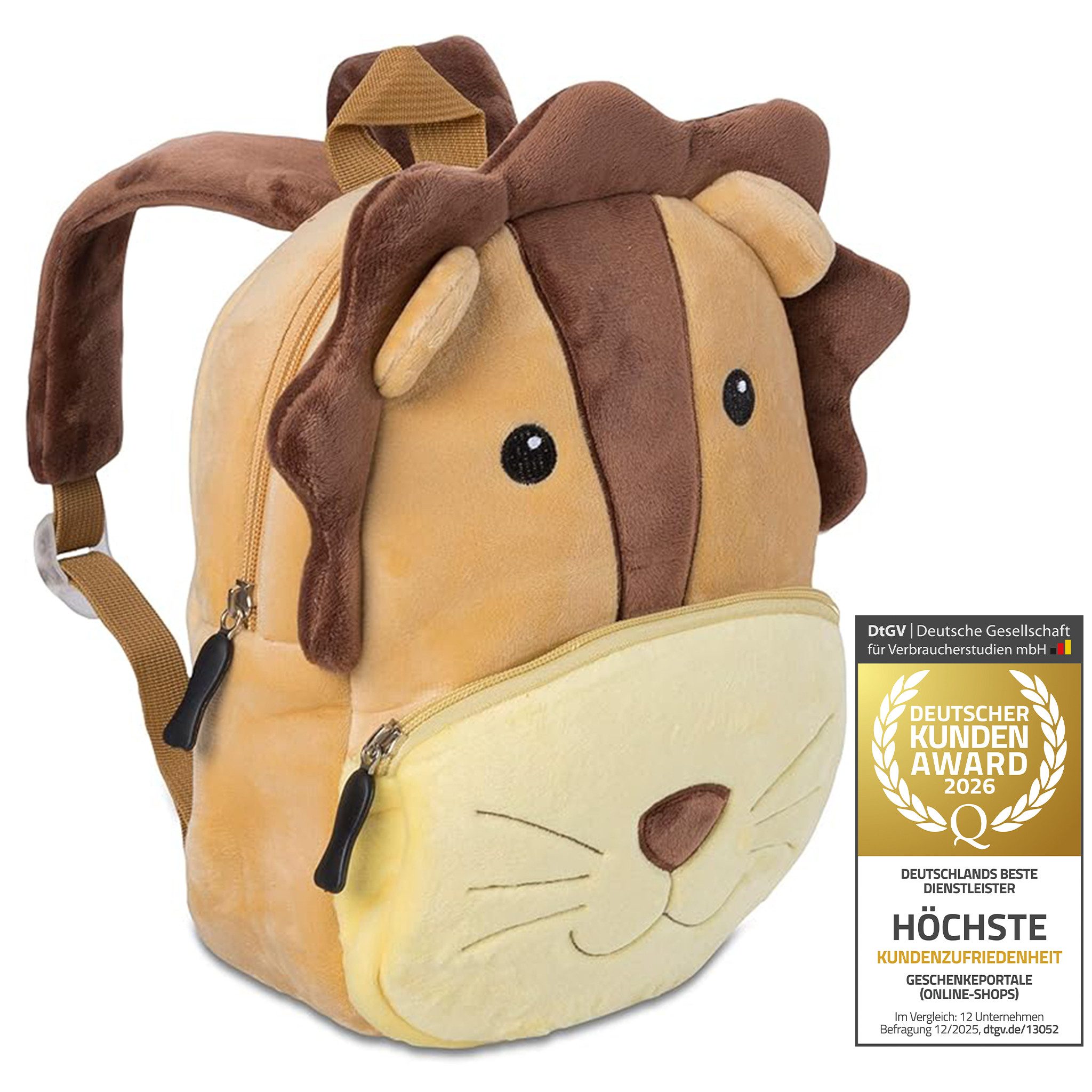 all Kids United Kinderrucksack ALL KIDS UNITED Kinder Rucksack Tiermotiv – Wasserdichter Rucksack (Tier-Rucksack, 2 - 6 Jahre), Wasserfest, Ergonomisch, Leichtgewichtig