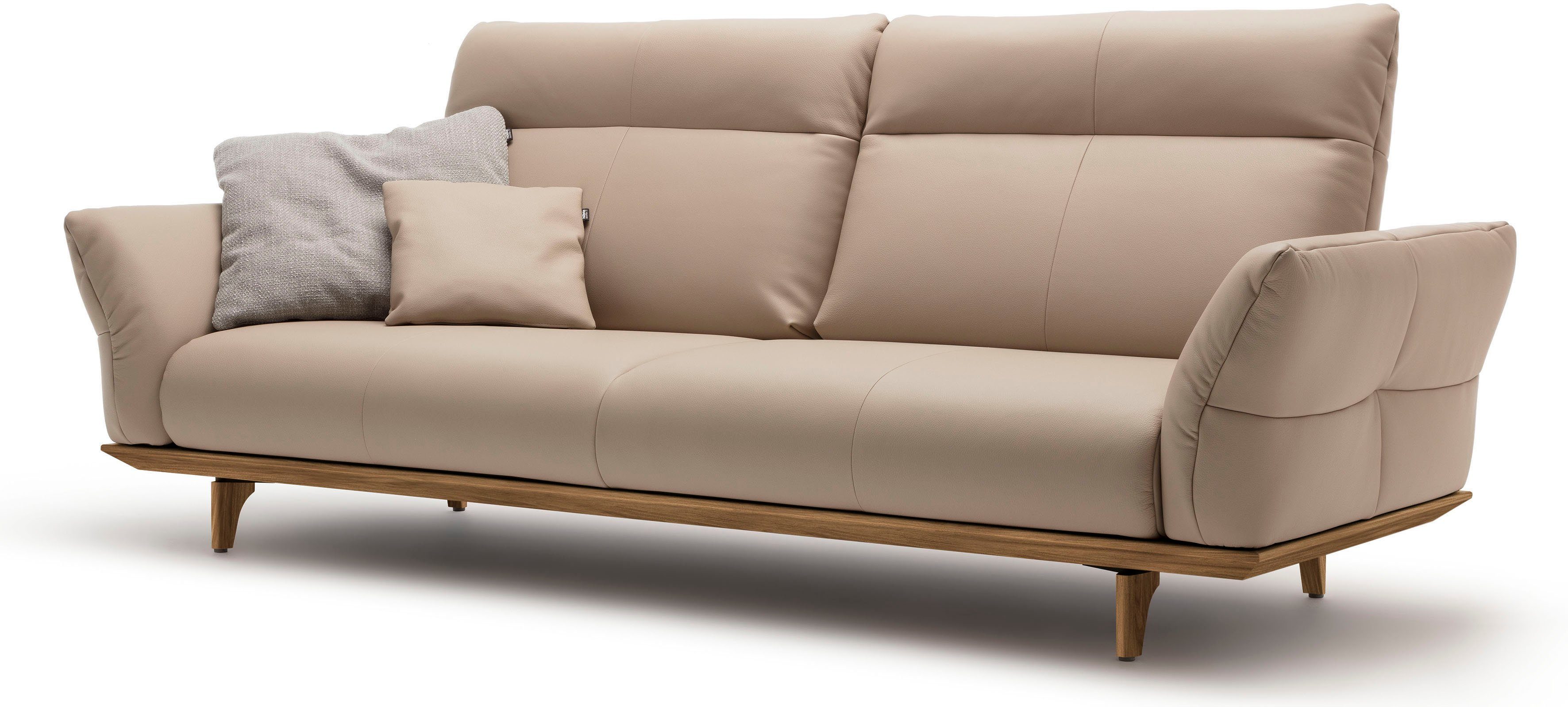 hülsta sofa 3,5-Sitzer hs.460, Sockel Nussbaum, in 228 Füße Breite und cm