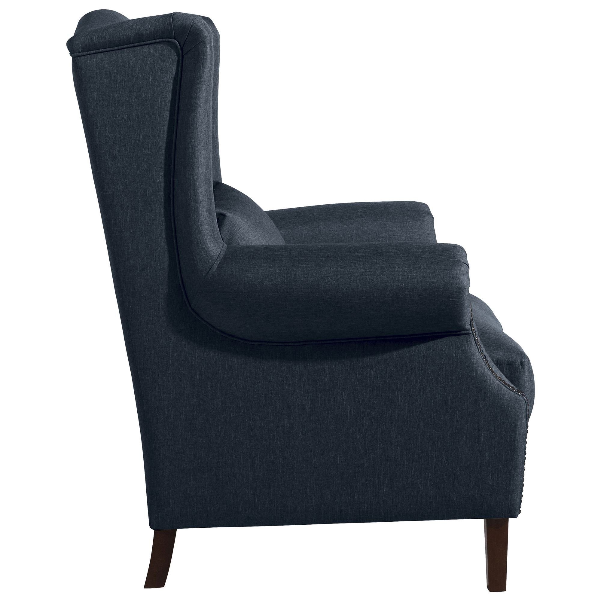 58 / 1-St), Kostenlosem 21653 Kessel dunkel aufm Sessel hochwertig blau Buche inkl. Flachgewebe verarbeitet,bequemer Sessel Sitz nussbaum Versand, Kandy (Sparpreis Bezug