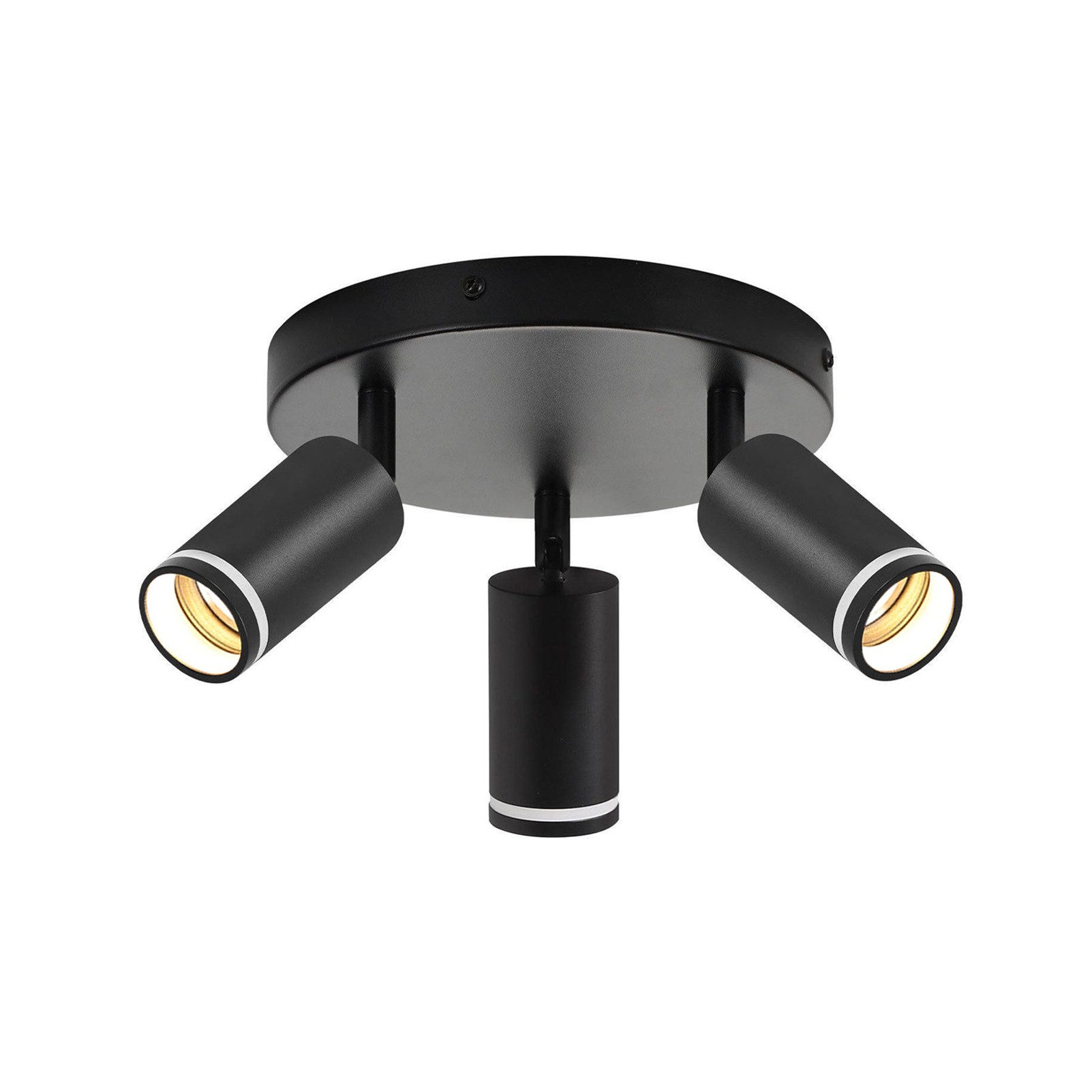 Nettlife Deckenstrahler Schwarz/Weiß Schwenkbar Modern Innen Metall Deckenlampe GU10 5 Flammig, Schwenkbar 355°, ohne Leuchtmittel, für Flur Wohnzimmer Küche Schlafzimmer,Decken- und Wandmontage
