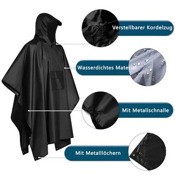 Dekorative Regenponcho Wasserdicht Regenponcho, Leicht Multifunktional Regencape (1-St) Regencape für Wandern Radfahren Camping Reisen