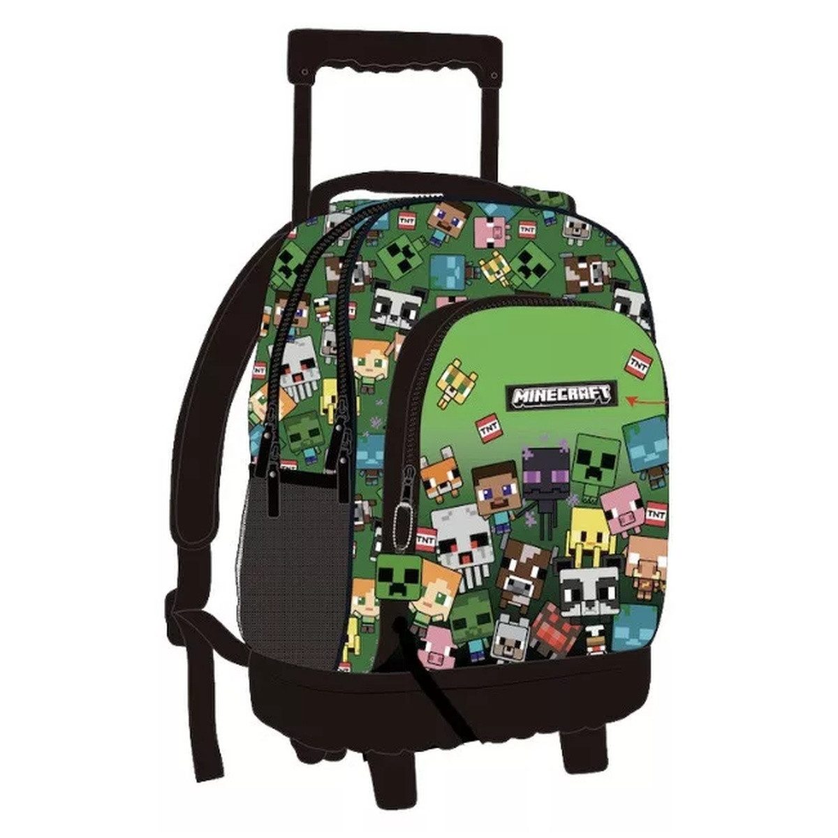 Minecraft Kinderrucksack Minecraft Characters Premium Trolley Schulranzen, Tasche 44 cm (1-tlg)