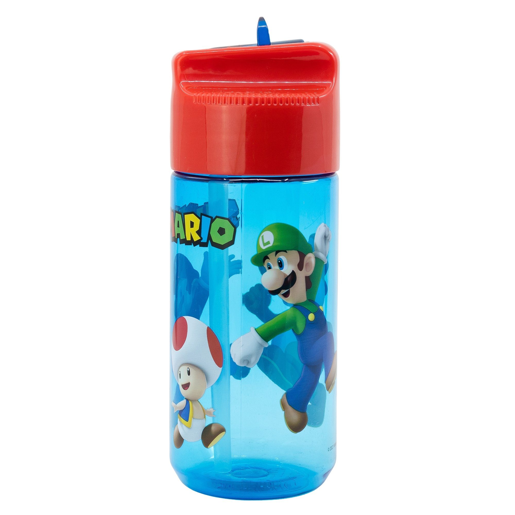 Super Mario Trinkflasche Super Mario Luigi Yoshi Toady Kinder Wasserflasche, Flasche 430 ml