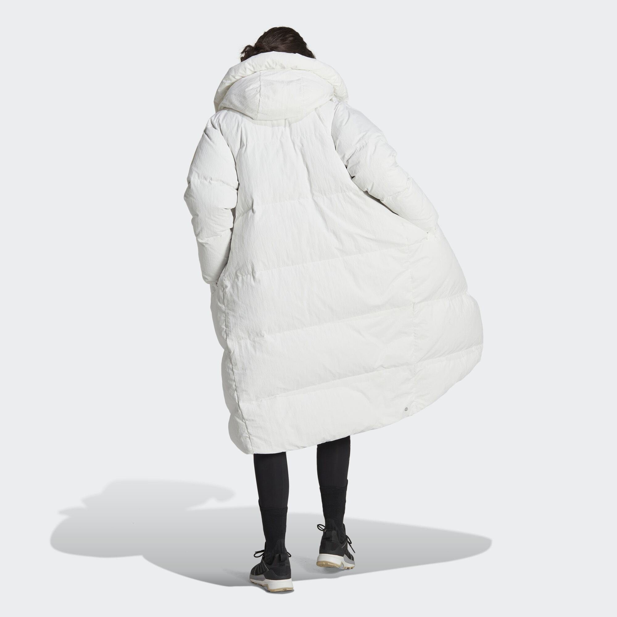 Winterjacke Sportswear adidas White BIG DAUNENMANTEL BAFFLE