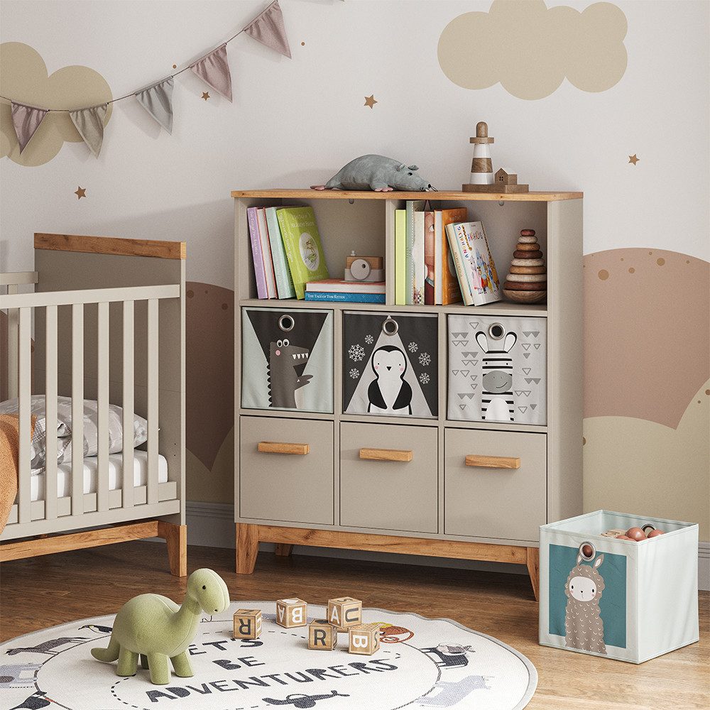 VitaliSpa® Bücherregal Malia, Cashmere/Artisan, 98.4 x 113.4 cm, 1-tlg.