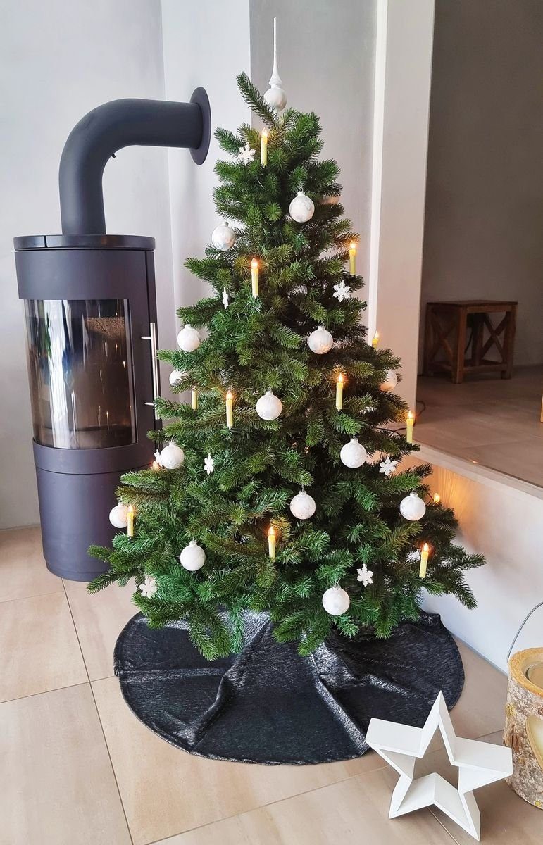 Thüringer Glasdesign Christbaumschmuck Eislack Glas Christbaumkugeln Set 15 günstig online kaufen