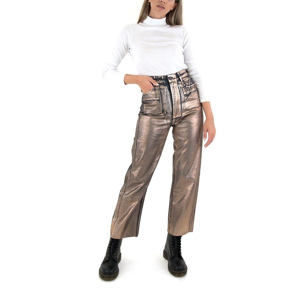 G-STAR Straight-Jeans edie Ultra High Straight Turn Up Ankle Selvedge Jeans Ultra High Waist
