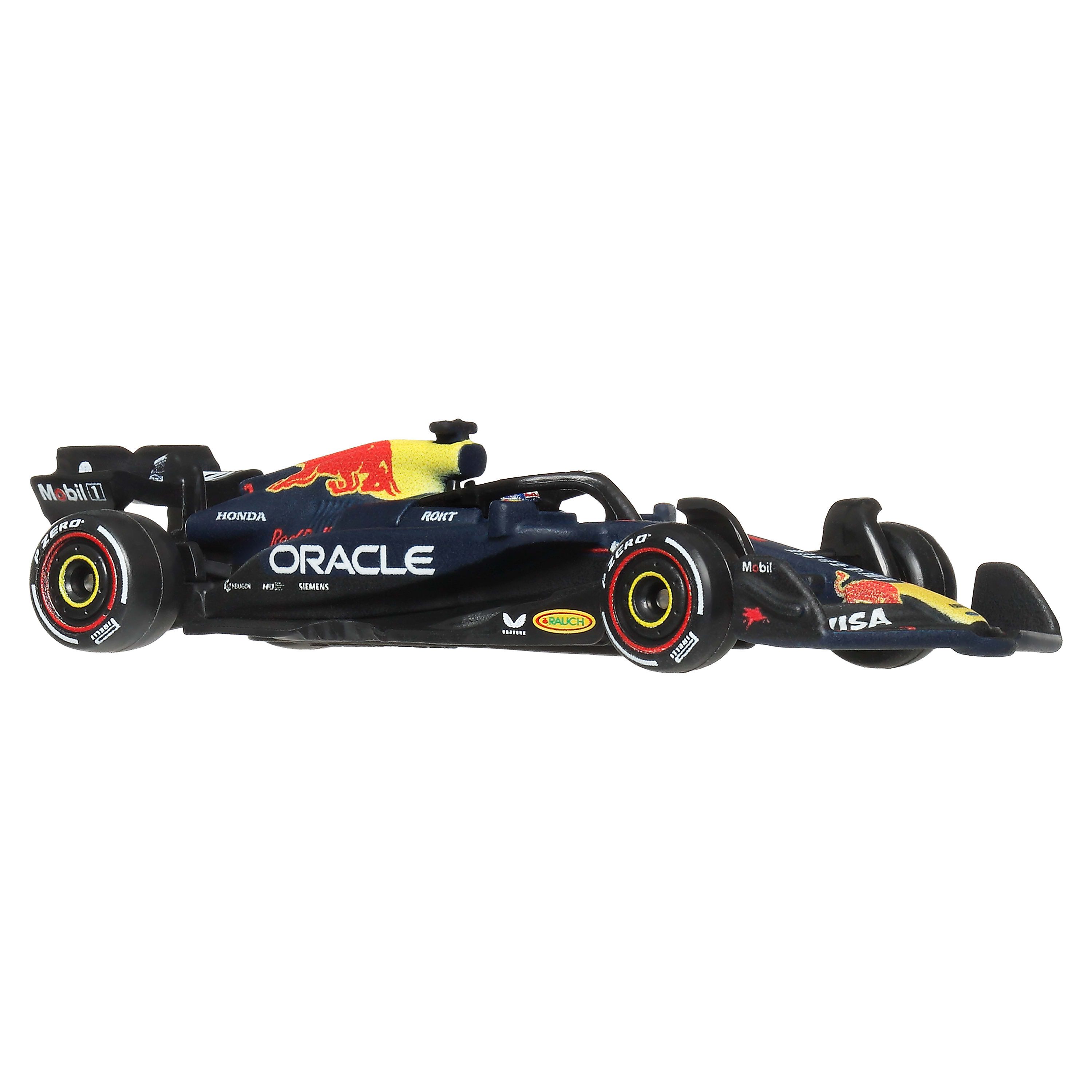 Hot Wheels Spielzeug-Rennwagen Premium Oracle Red Bull Racing, Max Verstappen und Nr. Yuki Tsunoda, Maßstab 1:64