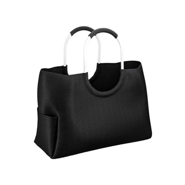 LOMOS Einkaufskorb LOMOS Einkaufstasche aus wasserabweisendem Kunststoff in schwarz, Größe L