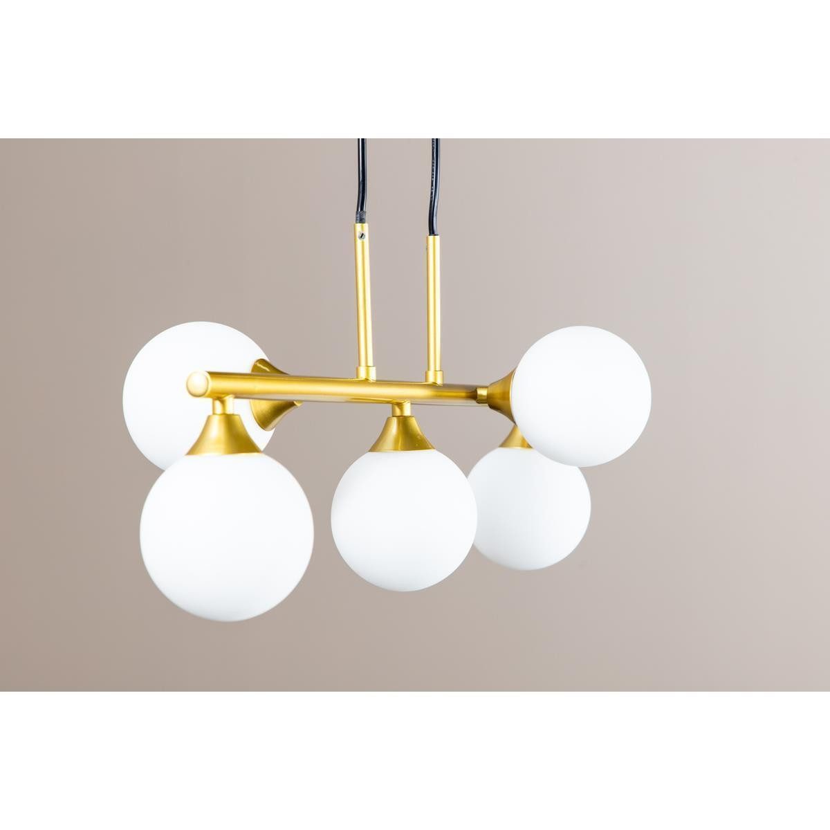 BOURGH Hängeleuchten ORB Deckenleuchte - moderne Hängeleuchte gold mit 5 Glasbechern, modernes Design