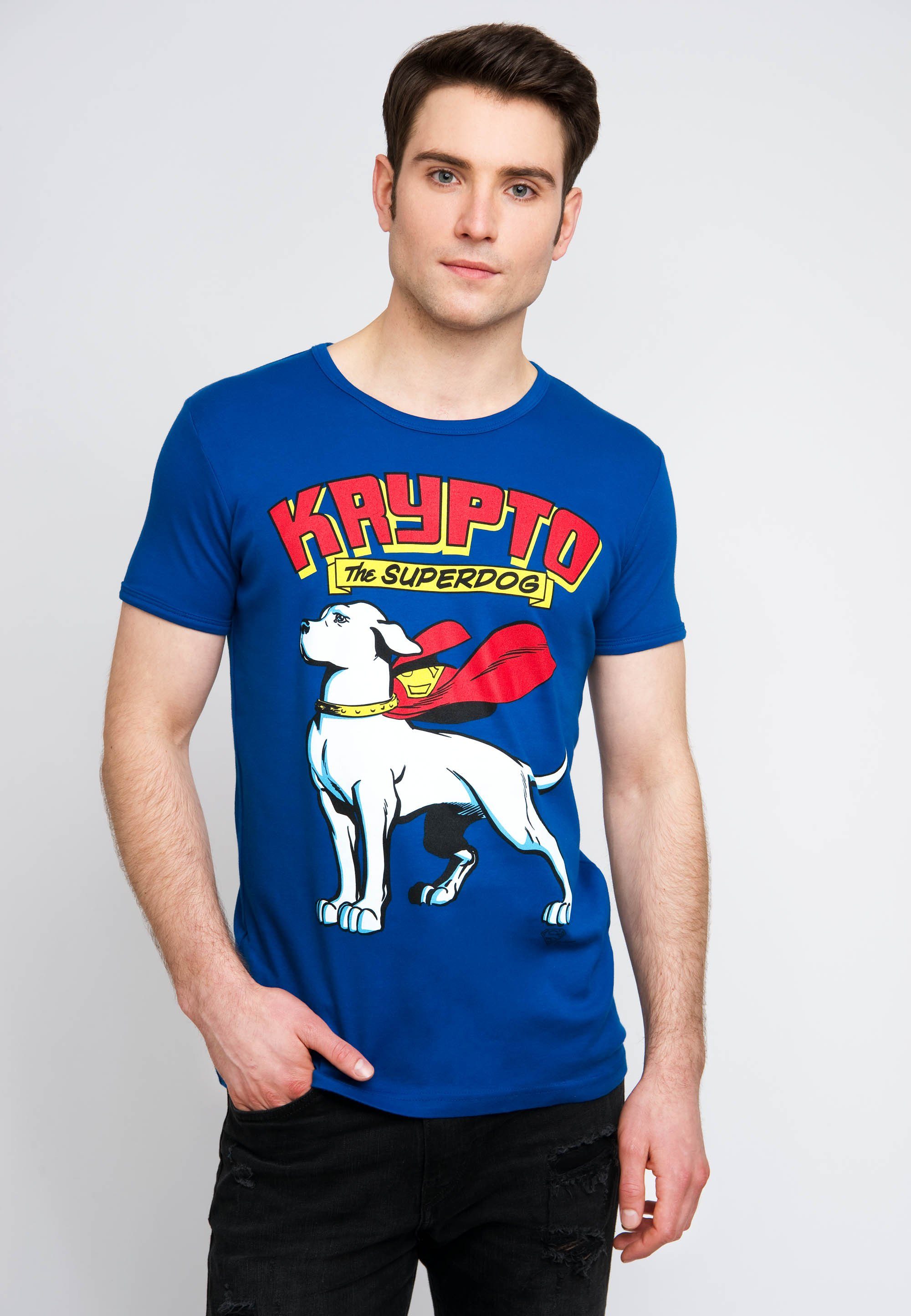 Superdog Krypto T-Shirt Superhund-Aufdruck the mit LOGOSHIRT