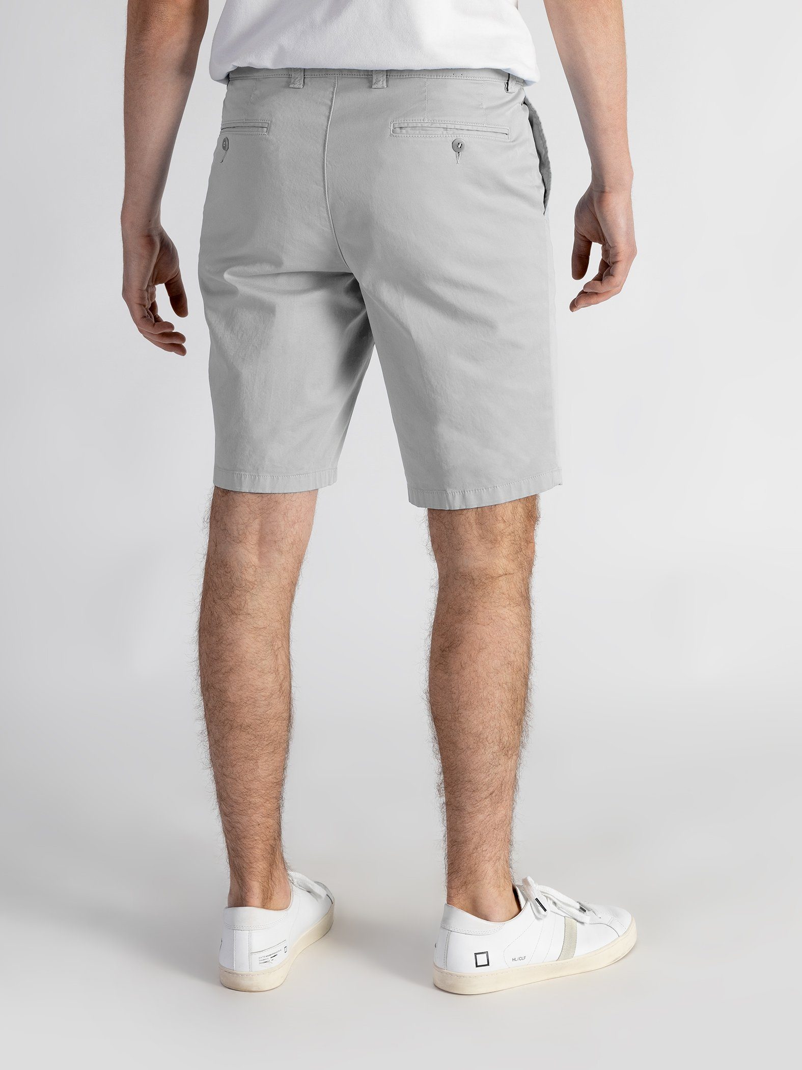 TwoMates Shorts Shorts elastischem hellgrau Farbauswahl, GOTS-zertifiziert mit Bund