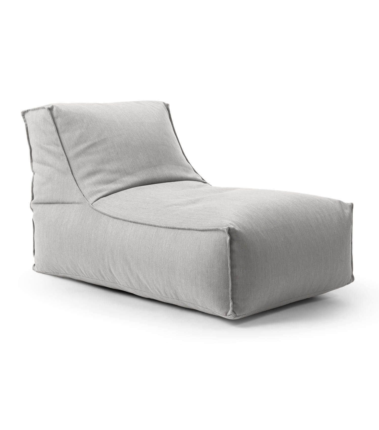 mokebo Sitzsack Der Sundowner (für drinnen & draußen), Bean Bag Outdoor für Kinder & Erwachsene, Gartenliege in Grau