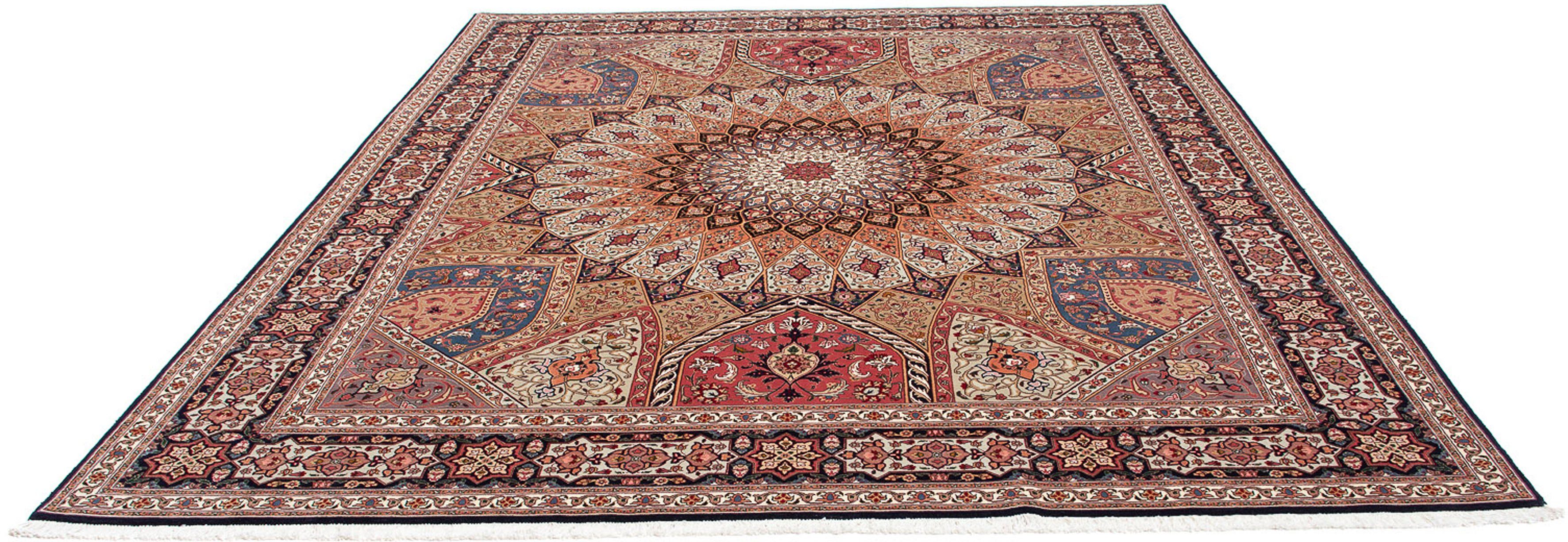 Orientteppich Perser - Täbriz - Royal - 298 x 254 cm - mehrfarbig, morgenland, rechteckig, Höhe: 7 mm, Wohnzimmer, Handgeknüpft, Einzelstück mit Zertifikat