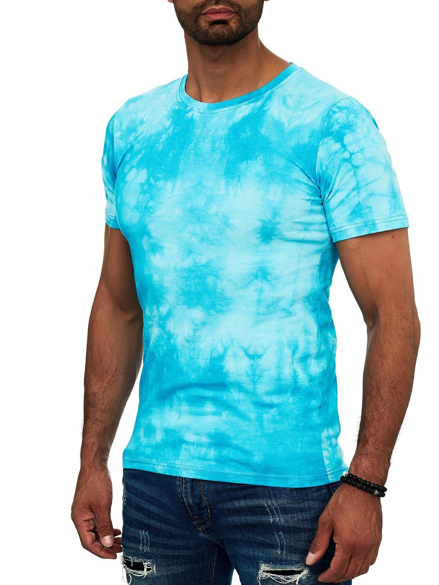 Kurzarmshirt (Shirt OneRedox Tee, TS-3685 Polo Freizeit 1-tlg) Fitness Türkis Casual T-Shirt