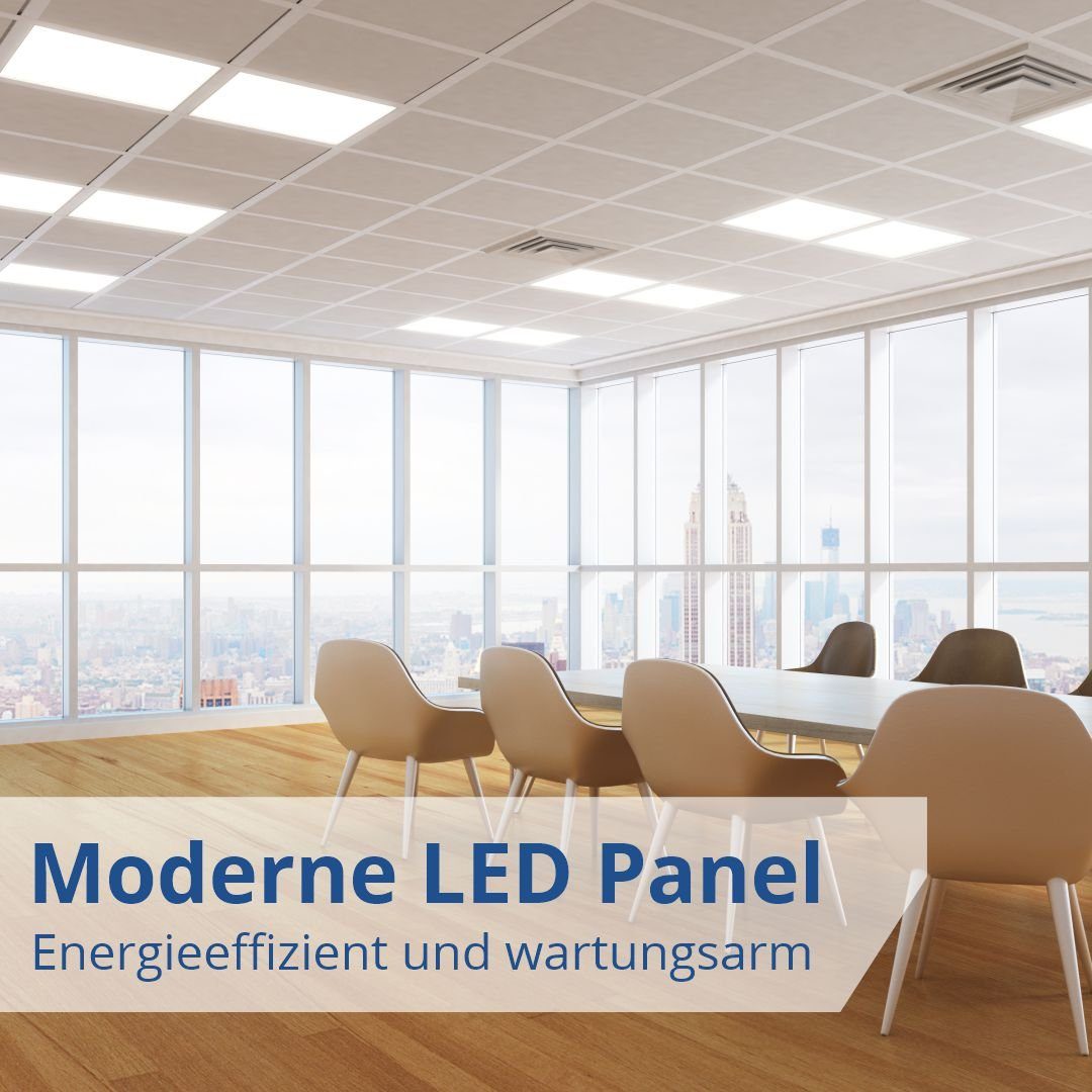 TÜV-geprüft, 3600lm, neutralweiß LED integriert, 36W, 62x62 Panel LED 6x Netzteilen, LUXULA cm, inkl. fest LED-Panel, (4000K)