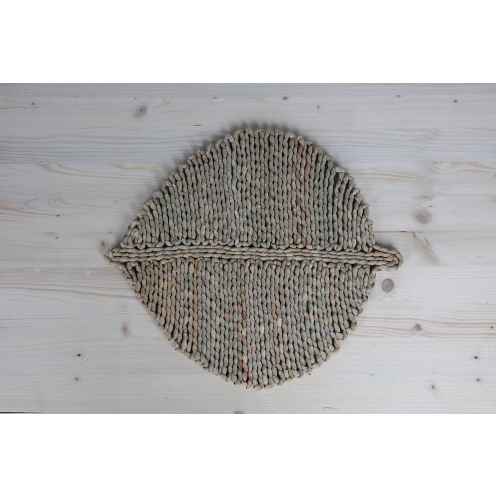 BURI Platzset 24x Platzset "Leaf" Blatt 41x36cm geflochten Esstisch Deko Matte Unter