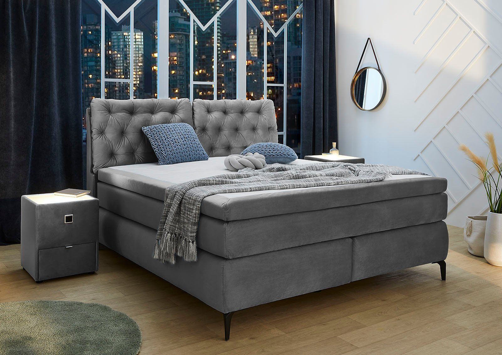 Jockenhöfer Gruppe Boxspringbett Chelsea, mit Kaltschaum-Topper