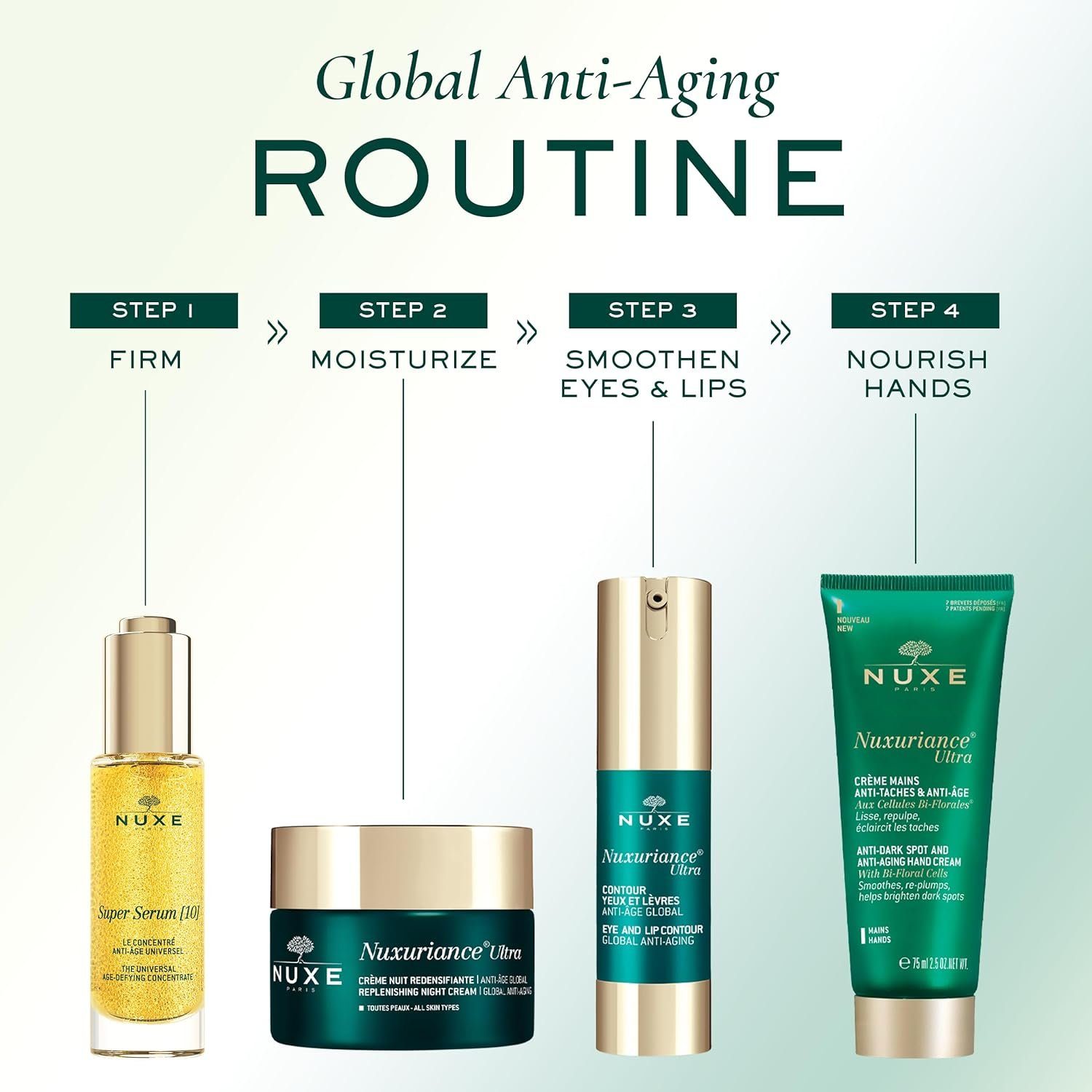 Nuxe Paris Anti-Aging-Creme Nuxuriance Ultra Nachtcreme Anti-Aging-Komplettpflege Night Creme 50ml - 1erPack