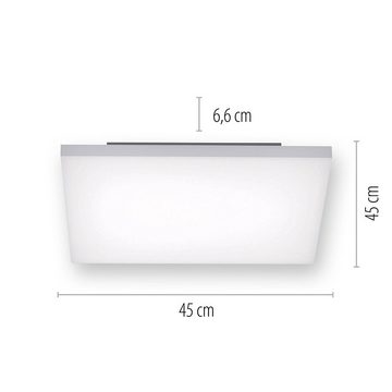 Paul Neuhaus Smarte LED-Leuchte LED Panel Deckenlampe Q - FRAMELESS Smart Home, Smart Home, CCT-Farbtemperaturregelung, RGB-Farbwechsel, Dimmfunktion, mit Leuchtmittel, Farbwechsel CCT RGB per Fernbedienung App Sprache