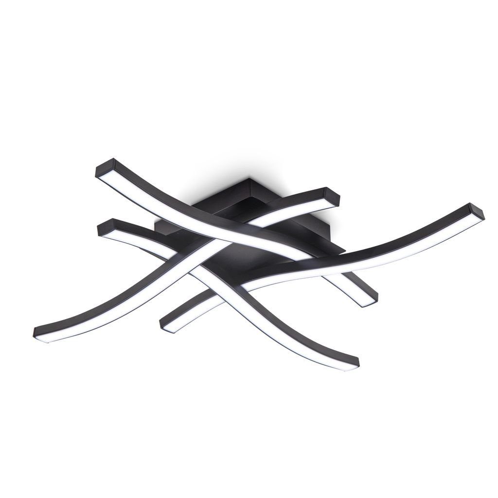 B.K.Licht Deckenleuchte moderne LED Deckenlampe 42,5x42,5cm Design 4-flammi günstig online kaufen