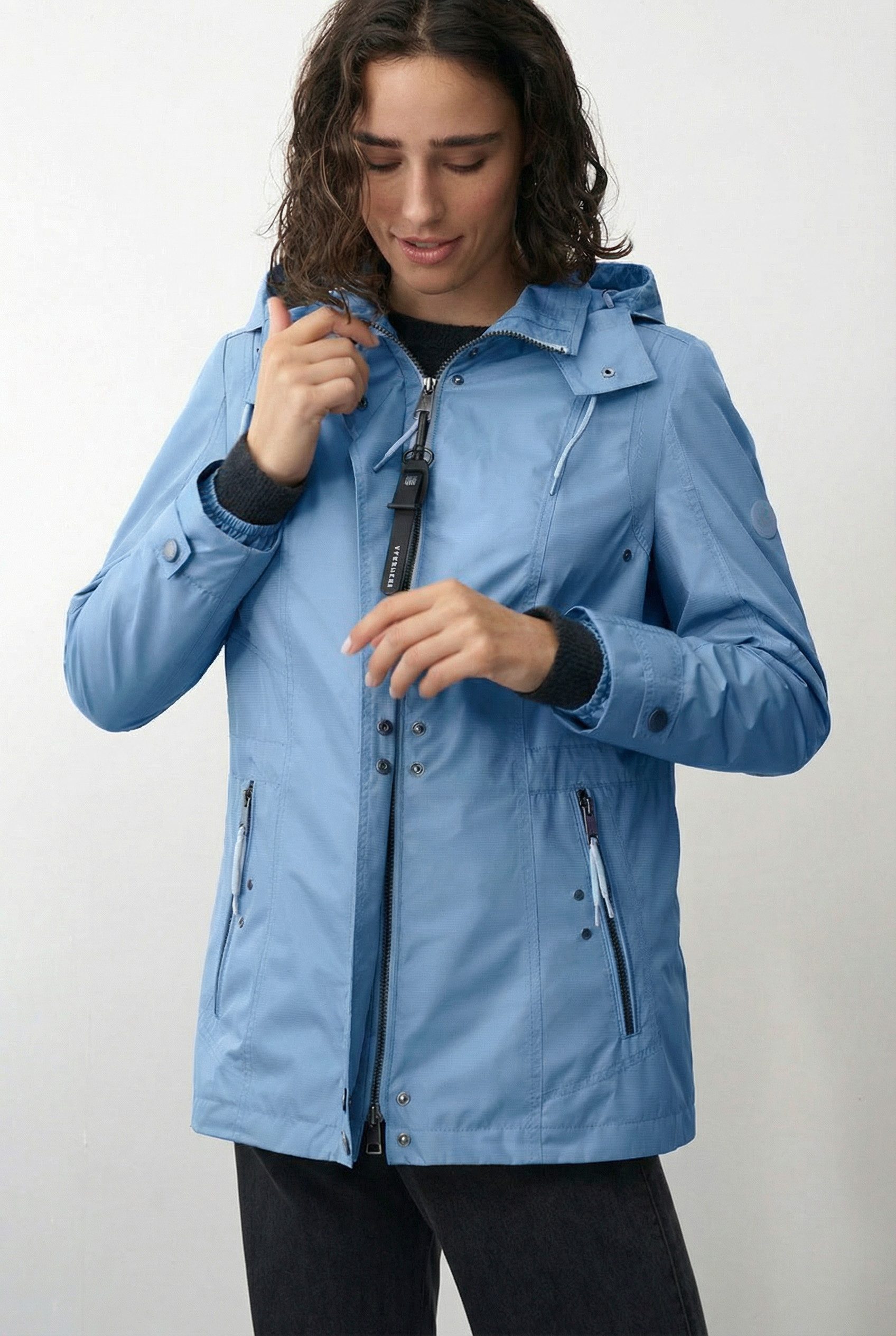 Barbara Lebek Funktionsjacke Übergangsjacke oder Outdoorjacke mit abnehmbarer Kapuze