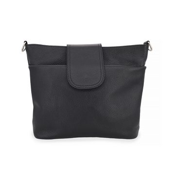 Bella Blossom Umhängetasche Schultertasche Damen Mittelgroß aus 100 % Echtleder (mit verstellbaren Schultergurt, geräumige Handtasche mit 6 Fächern), Leder aus Italien