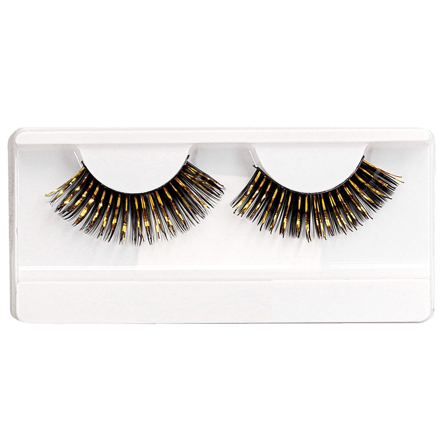Widdmann Bandwimpern Lange Wimpern schwarz-gold, Künstliche Wimpern, die Deine Augen förmlich zum Strahlen bringen!