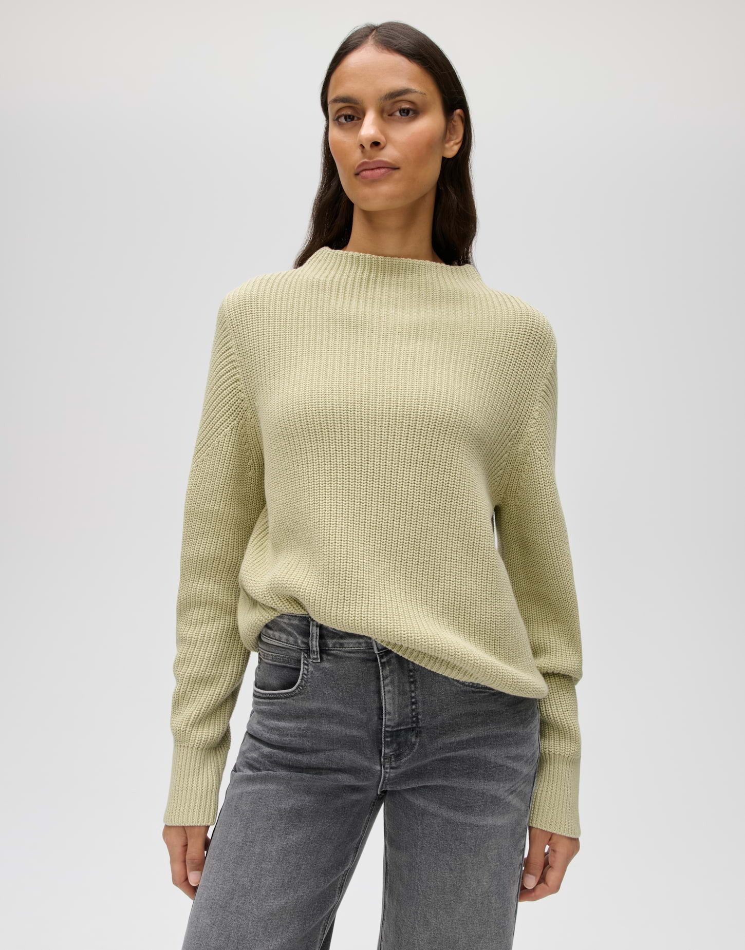 OPUS Strickpullover Strickpullover aus Baumwolle Regular Fit