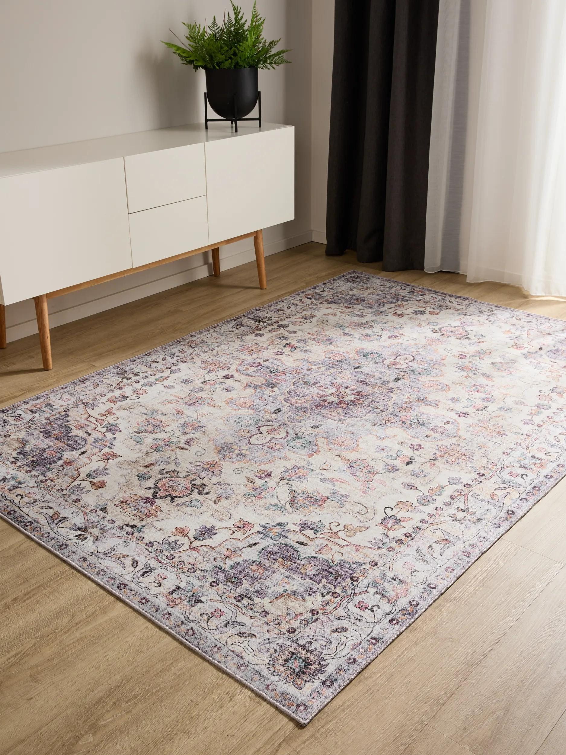benuta Teppich George, rechteckig, Höhe: 5 mm, Vintage-Look, Kurzflor, Teppich Wohnzimmer, Schlafzimmer, Waschbar