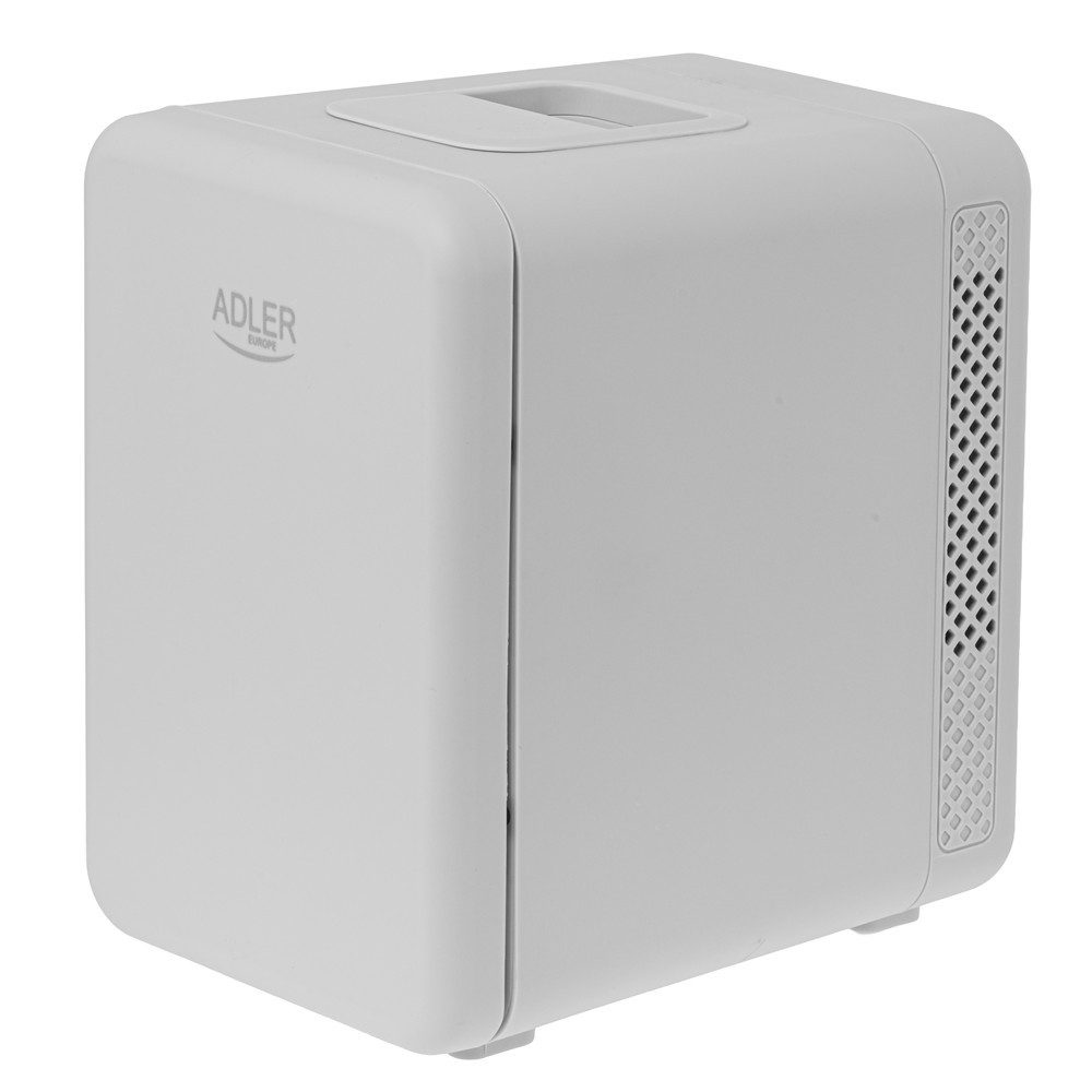 ADLER EUROPE Elektrische Kühlbox AD 8084g Mini Kühlschrank tragbare Kühlbox mit Warmhaltefunktion, 4 l, kompakter Getränkekühlschrank, Auto, Büro, Camping und Kosmetik grau