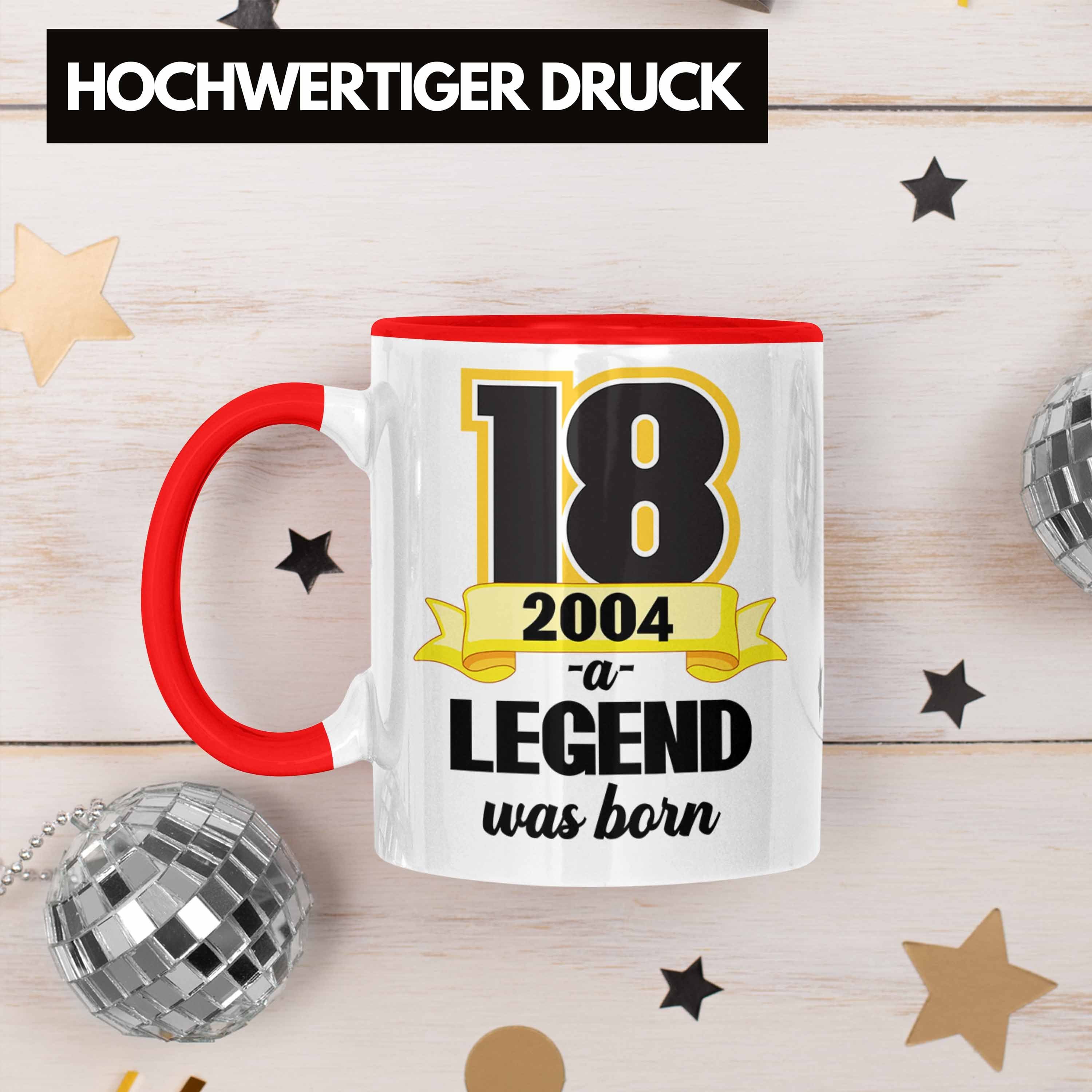 18. Tasse Geburtstag Tasse Geschenke 18er Trendation 18 Lustig Geschenkideen zum Geschenkidee Spruch Mädchen - Jungen Geschenk Rot 18 Trendation Bday