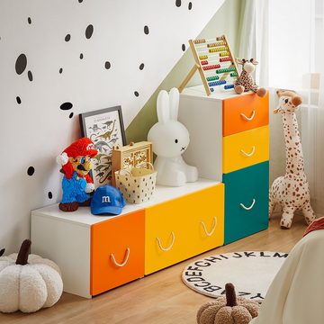 SoBuy Aufbewahrungsbox KMB72, Spielzeugtruhe Spielzeugkiste mit Deckel Kinder Spielzeugbox Schrank