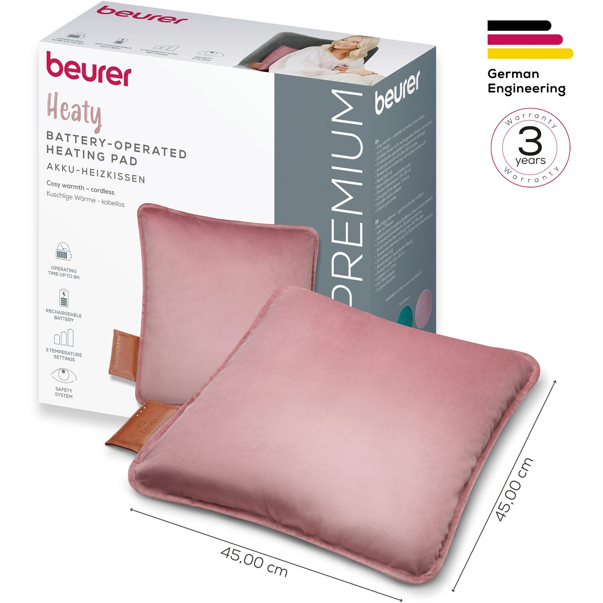BEURER Heizdecke Beurer HK 77 Heaty blush-rose, Heizkissen