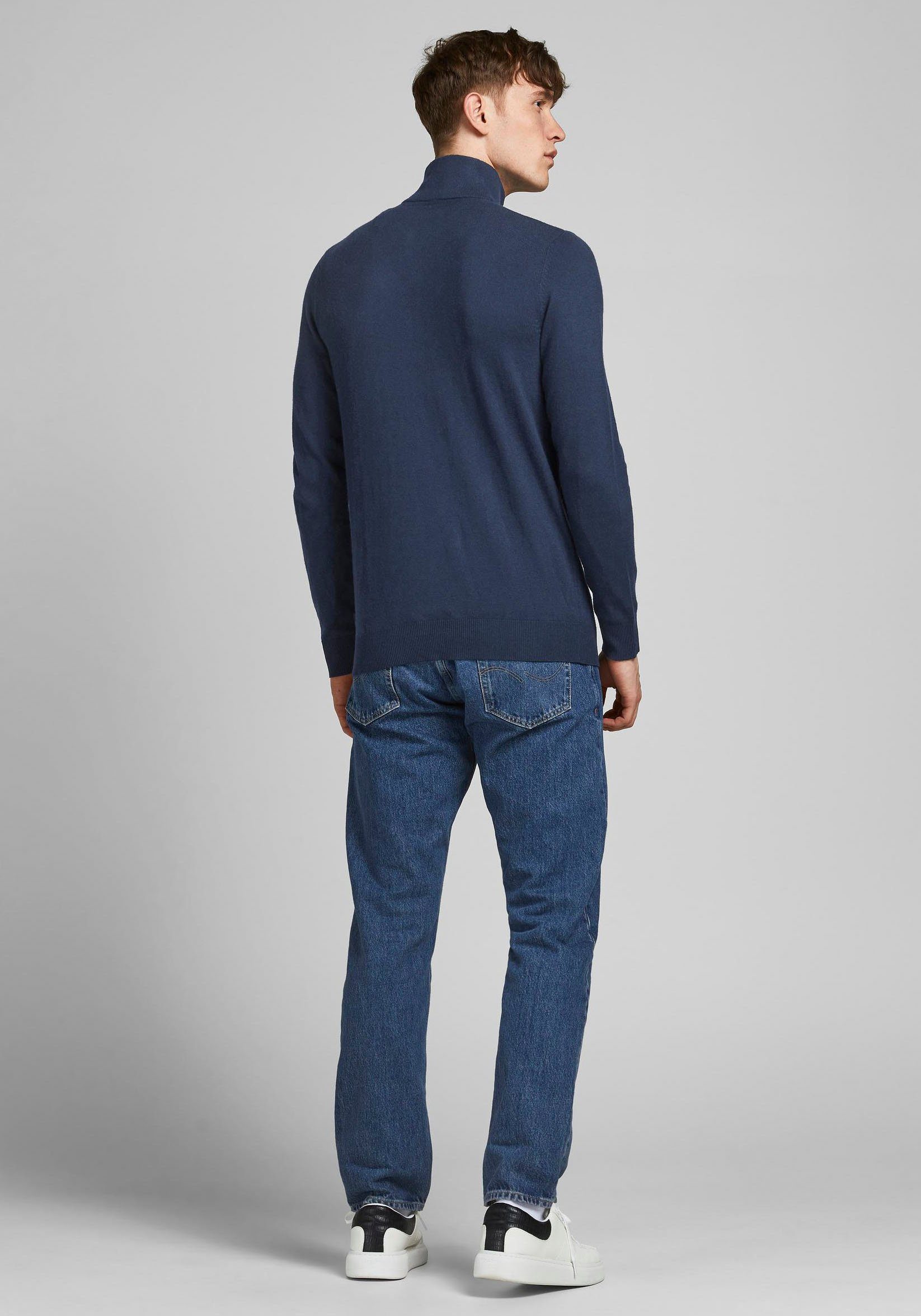 Jack & ZIP Rundhalspullover EMIL KNIT navy Jones HALF