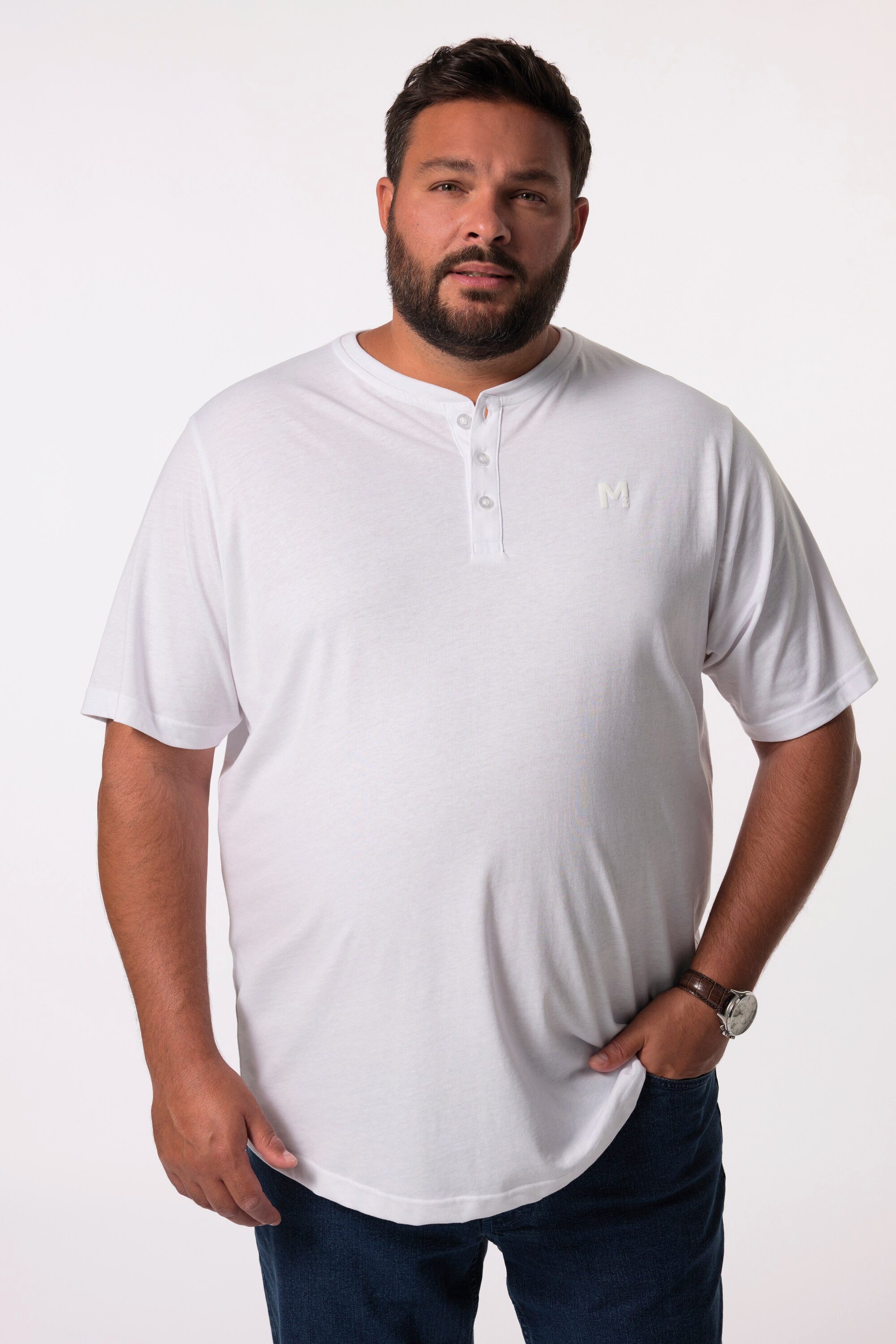 Men Plus T-Shirt Men+ Henley Basic günstig online kaufen