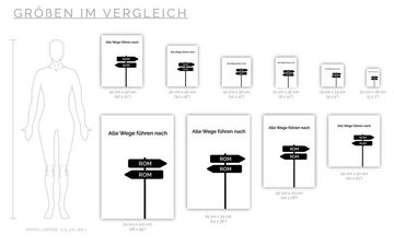 MOTIVISSO Poster Alle Wege führen nach Rom