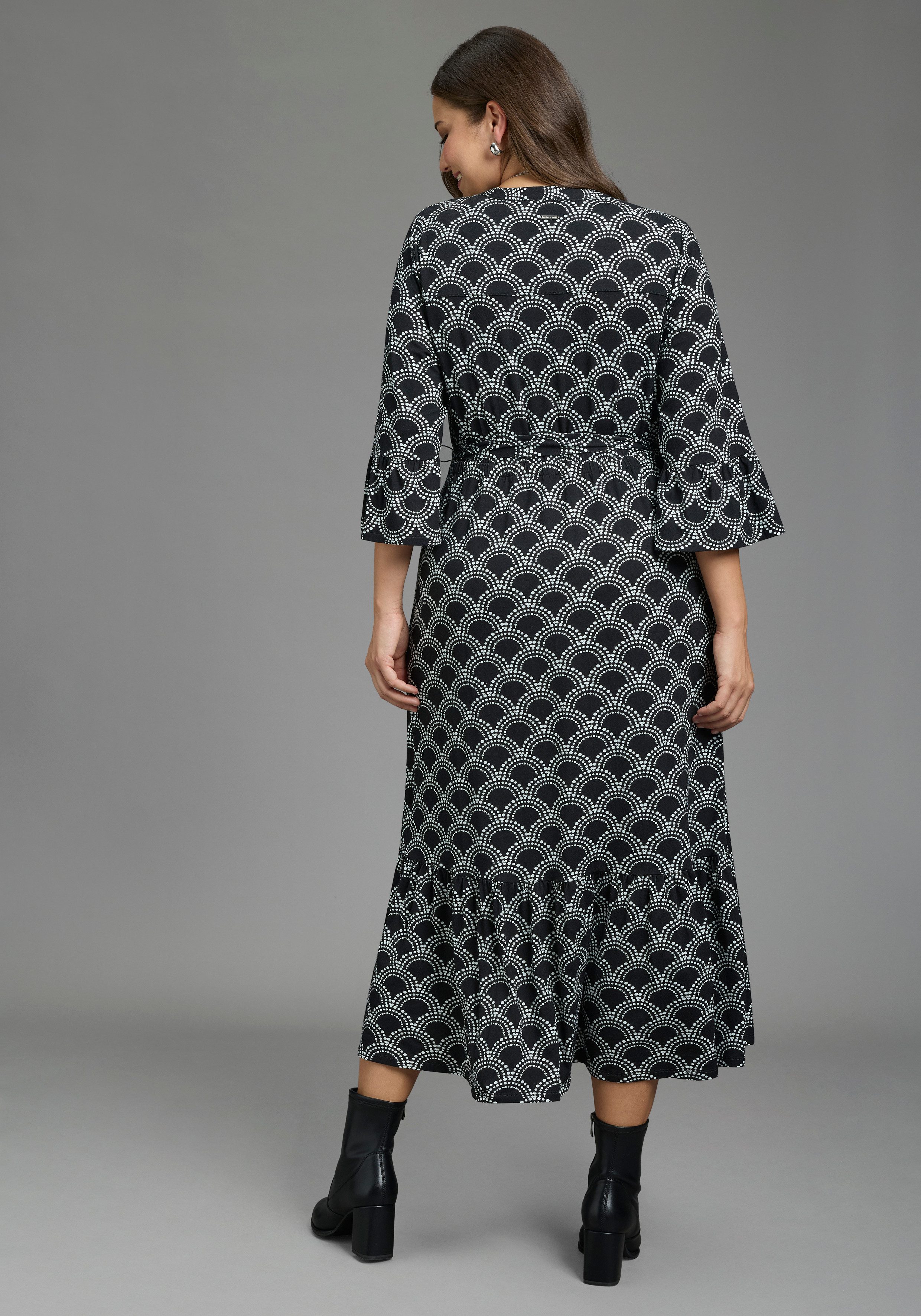 Laura Scott CURVE Maxikleid Große Größen Maxikleid knöchellang, aus elastischer Viskosemischung – Bild 2 von 5