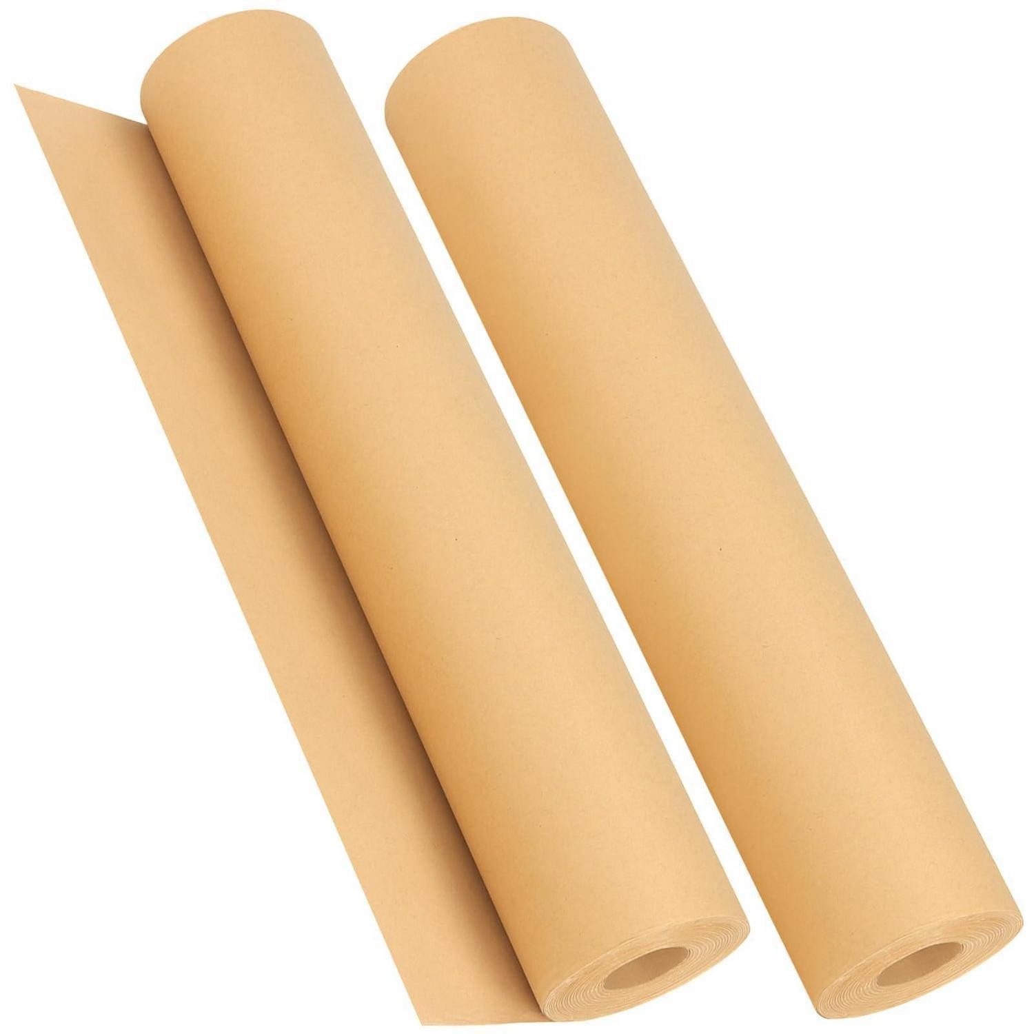 LuxusKollektion Packpapier Packpapier Rolle 50m x 44cm Braun 2 Stk, (2St)