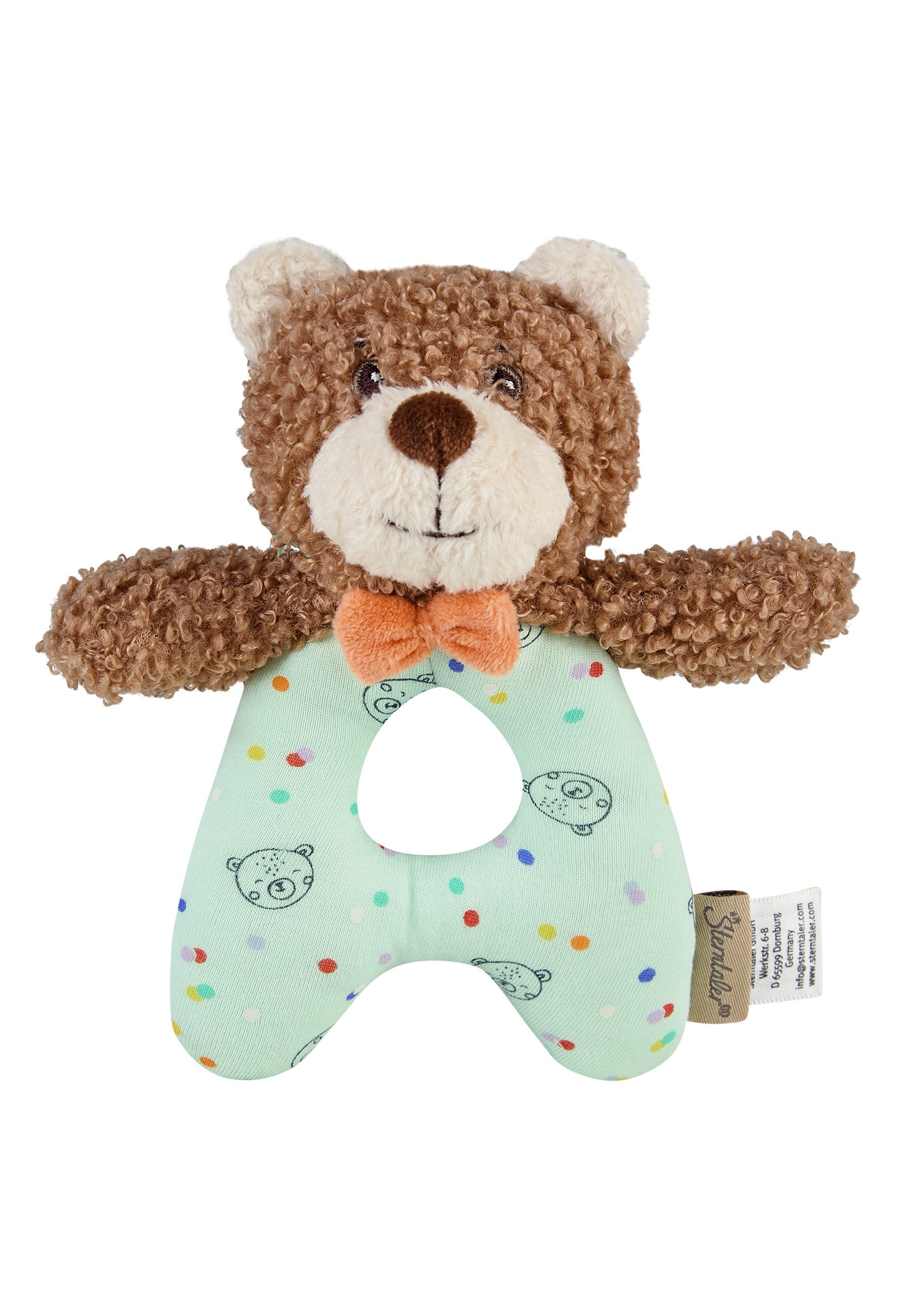 Sterntaler® Greifling Greifling BÄR Bo (0-tlg), aus weichen Stoffen, süße Details, mit Rassel