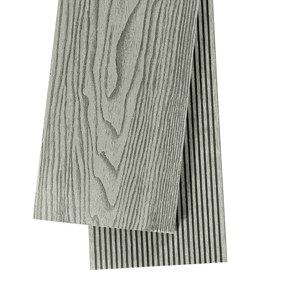 HOME DELUXE Terrassendielen WPC SAMANA PREMIUM - Mengenauswahl, 2 m², BxL: je 14,6x220 cm, (Komplettset - inkl. Unterkonstruktion), 3D-Holzoptik, WPC Hohlkammerdiele, Bodenbelag