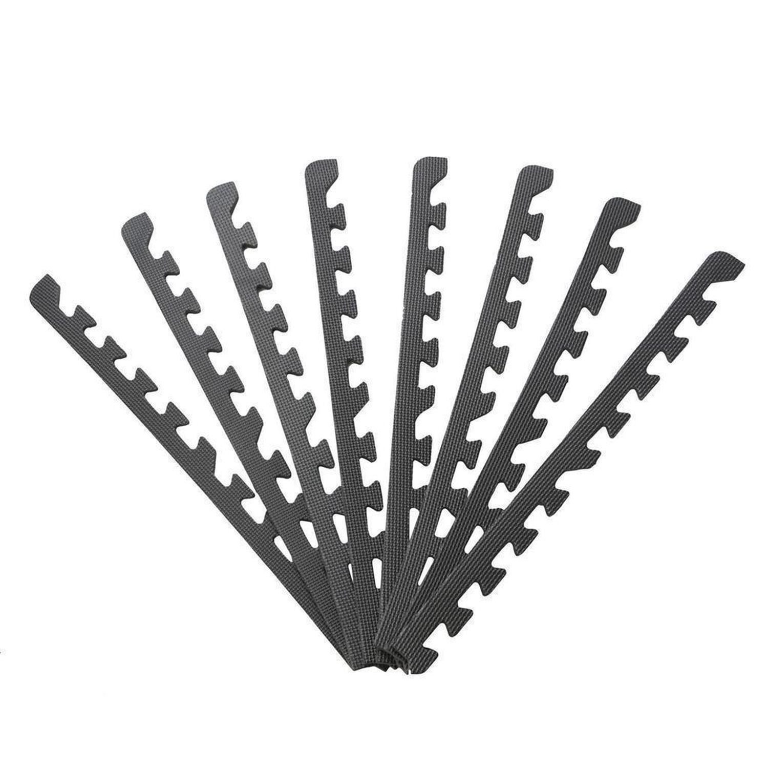 Bodenschutzmatte 8 Randstücke Schwarz