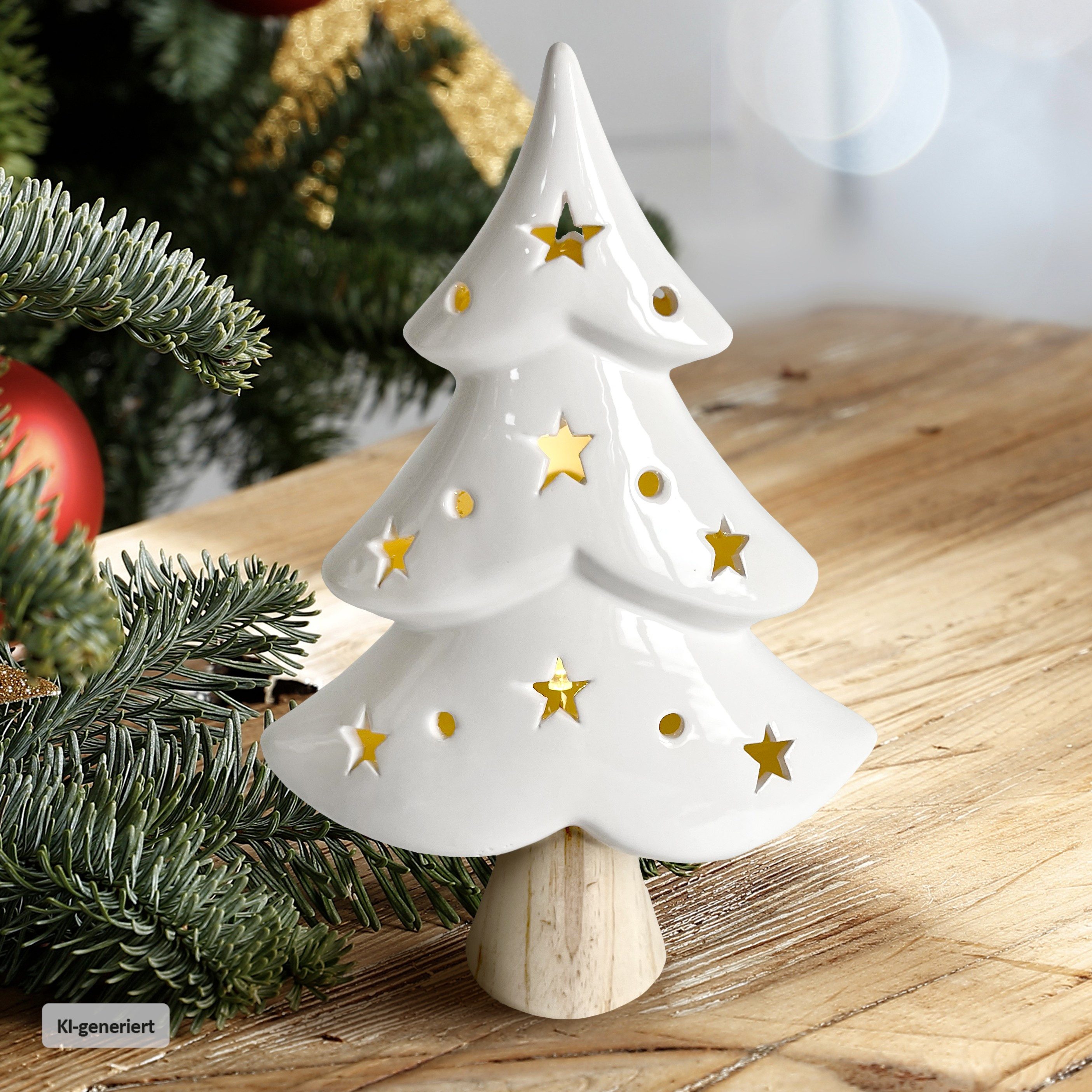 HTI-Living Weihnachtsfigur LED Winterbaum mit Leuchtsternen (Stück, 1 St., 1 Winterbaum ohne Batterie), Leuchtdeko Weihnachtsdeko