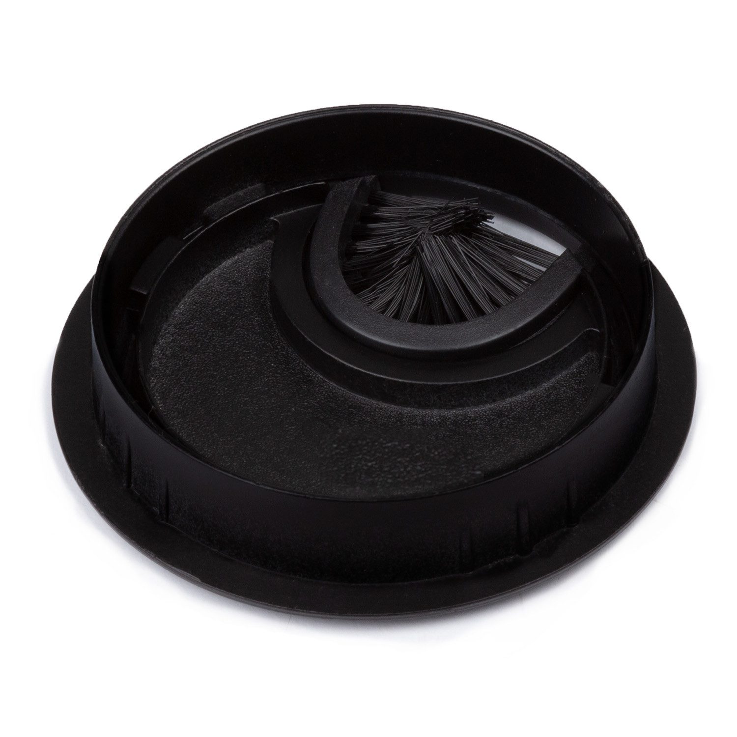ONECONCEPT Kabelkanal Kabeldurchführung 2er-Set 60 mm Metall Borstendichtung
