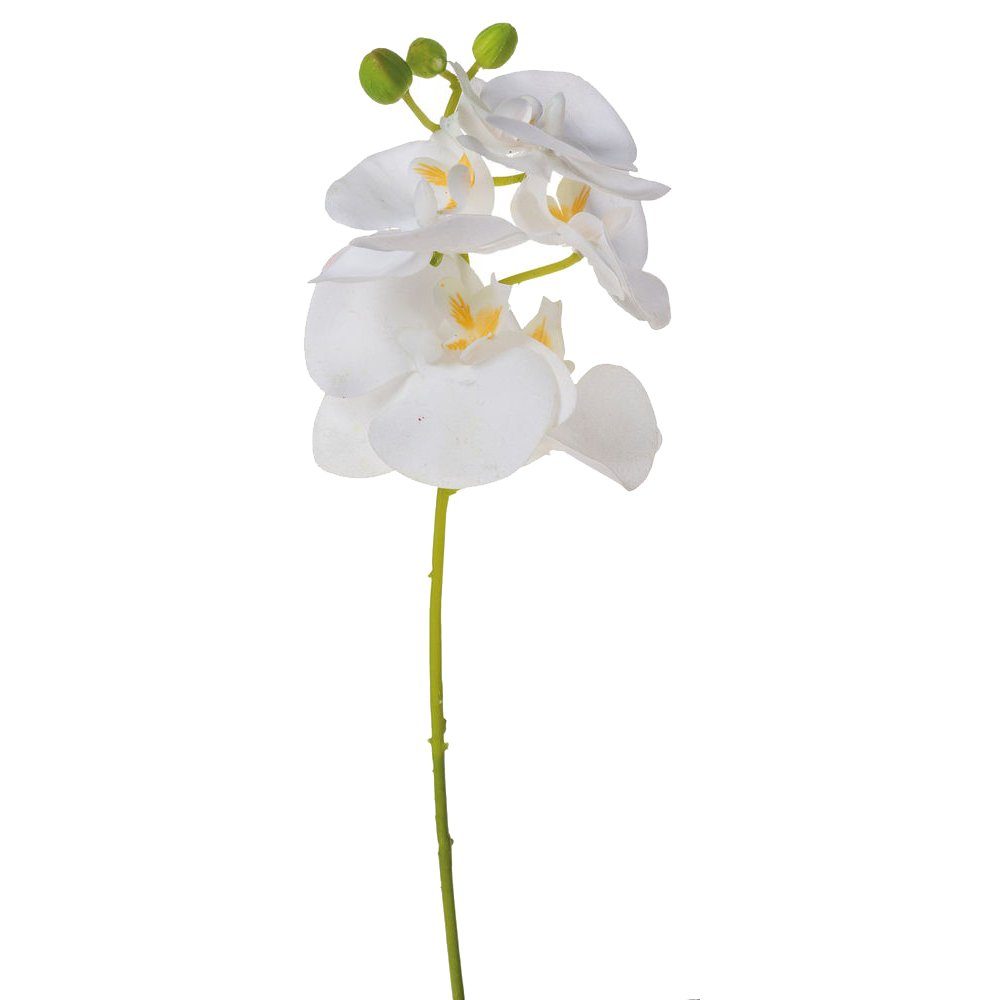 Kunstblume Deko Orchidee Blüte & cm weiß HOBBY, Real matches21 & Orchidee, cm Höhe Touch 37 Knospe Gefühl 37 HOME