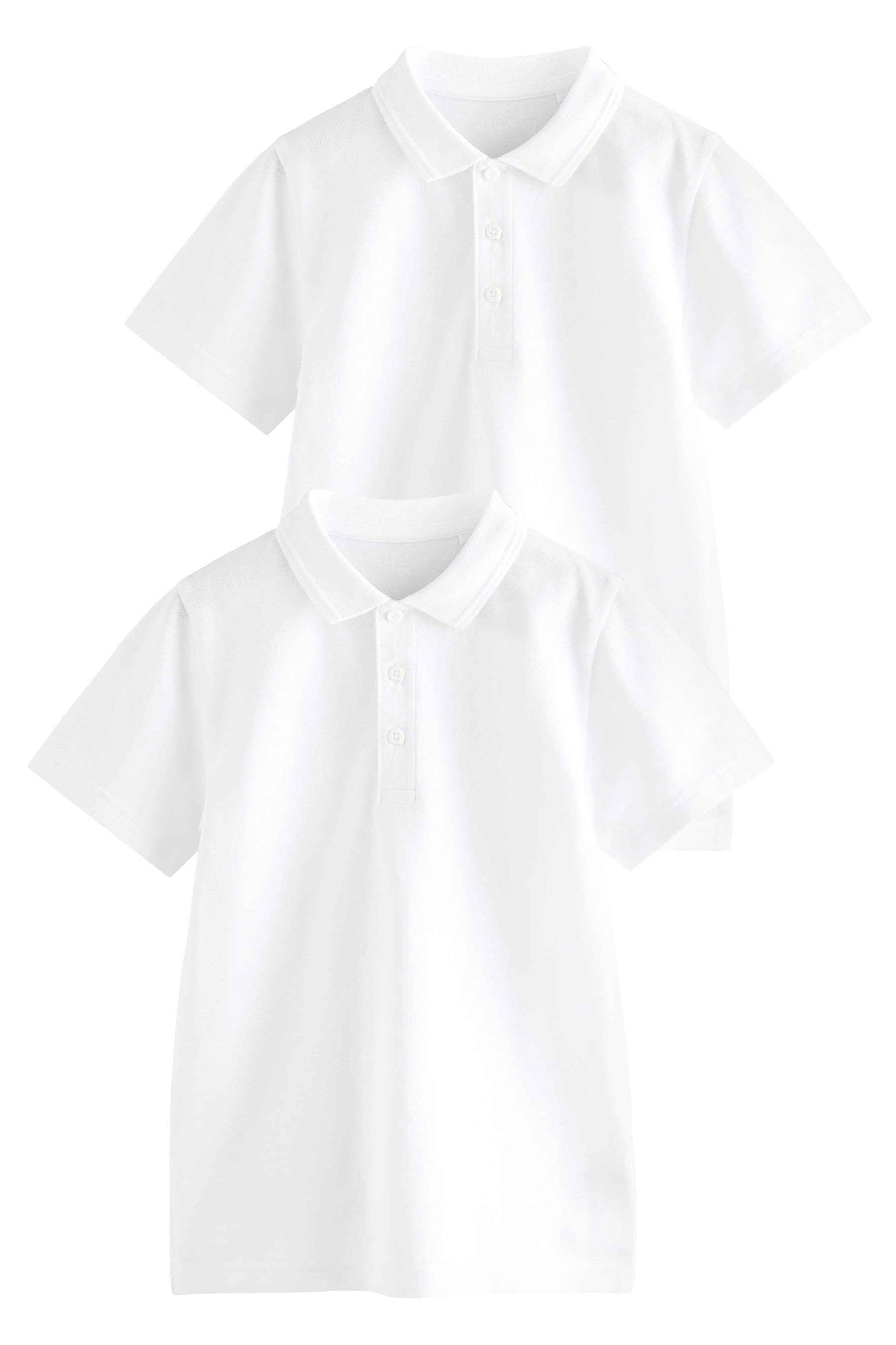 Next Poloshirt Kurzärmelige Slim Fit Poloshirts im 2er-Pack (2-tlg)