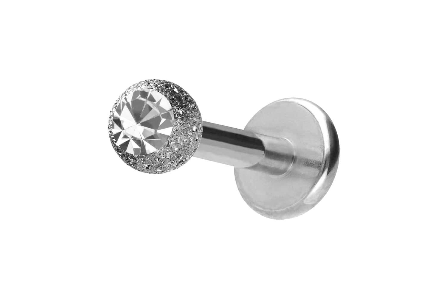 PIERCINGLINE Piercing-Set Chirurgenstahl Labret DIAMANTOPTIK + KRISTALL (Labrets, 1-tlg)