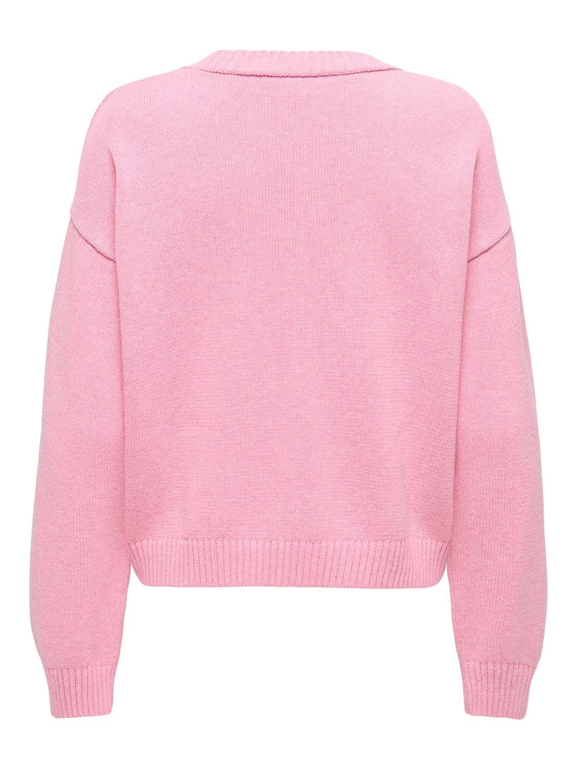 ONLY Strickpullover ONLELISE LS O-NECK KNT Baumwollmischung, Rundhals