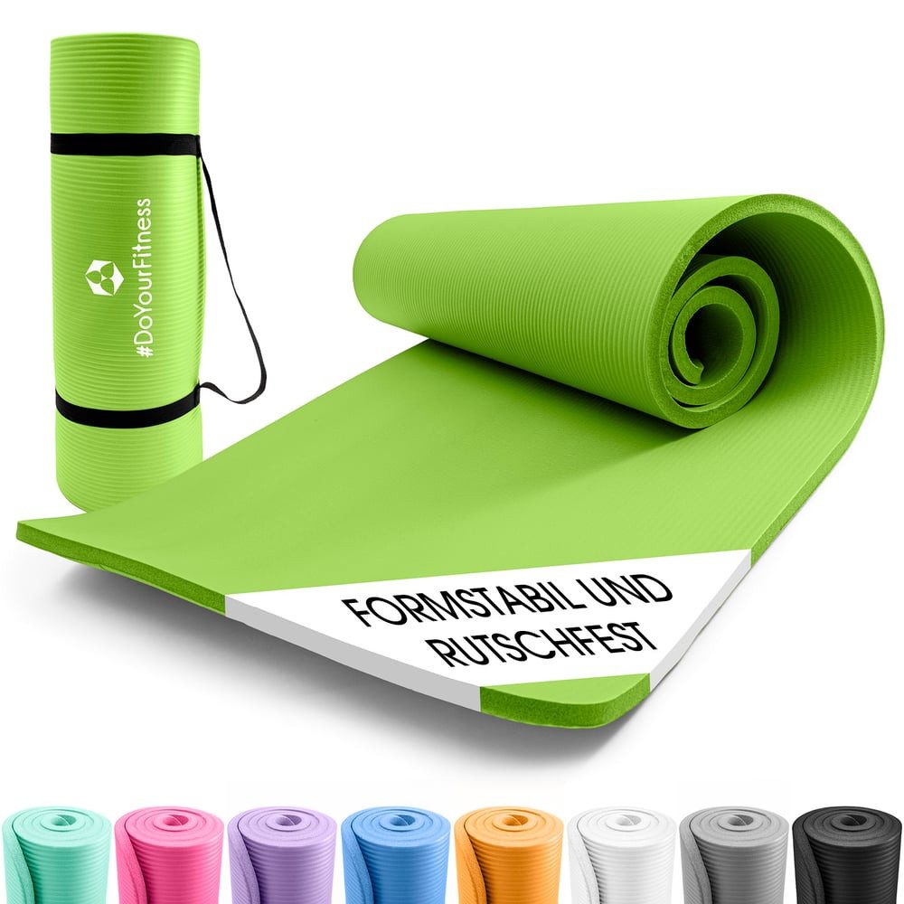 #DoYourFitness Yogamatte Gelenkschonende Gymnastikmatte, 183cm x 61cm [Indoor/Outdoor], rutschfeste dicke Gymnastikmatte Fitnessmatte Sport Trainings Matte