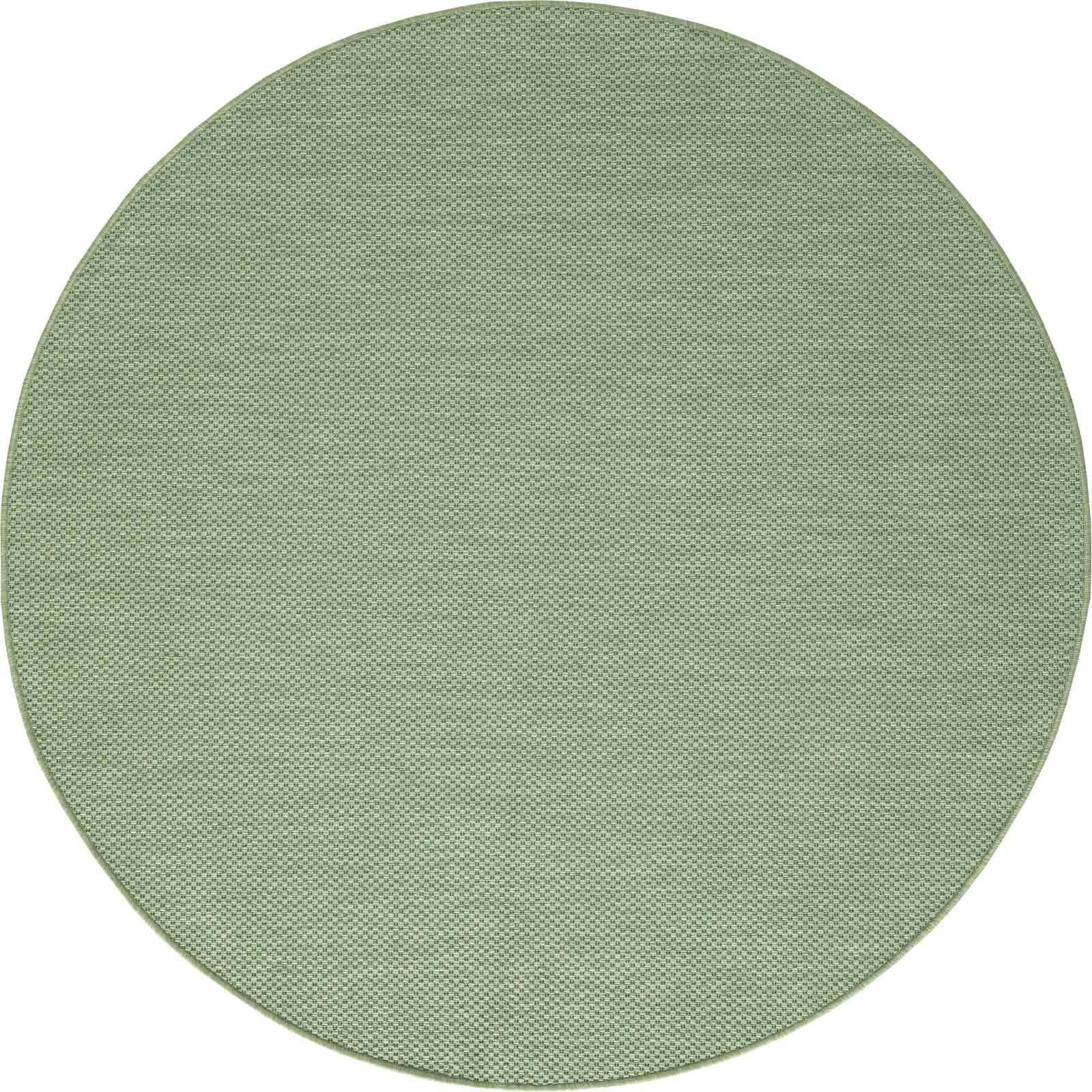 TaCa Home Teppich Outdoor & Indoor Teppich, rechteckig, Höhe: 7 mm, Terrasse Balkon Garten Wohnzimmer Bad Küche, Grün - 80 x 150 cm